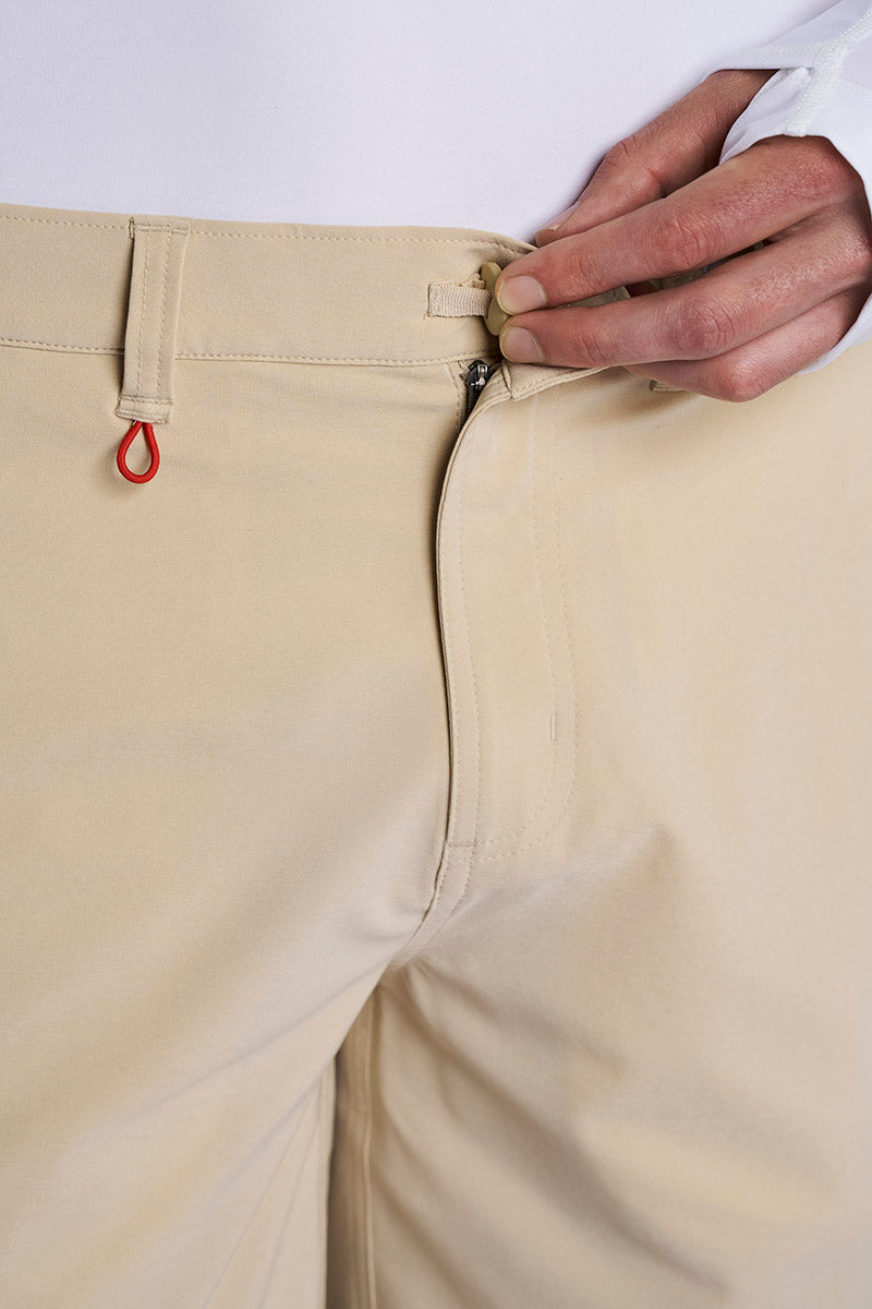 Fisher Island | Men's Fishing & Boating Shorts | Pale Khaki