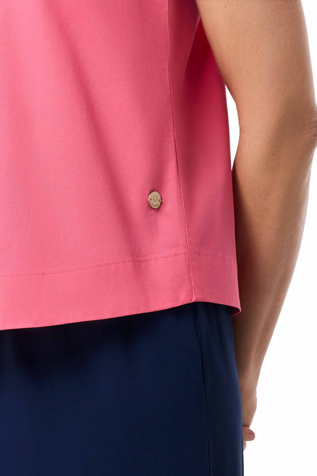 Coolibar Women Cape Coral Stand Collar Top UPF50+ Lightweight Stretch Twill Ideal For Sun Safe Everyday Wear