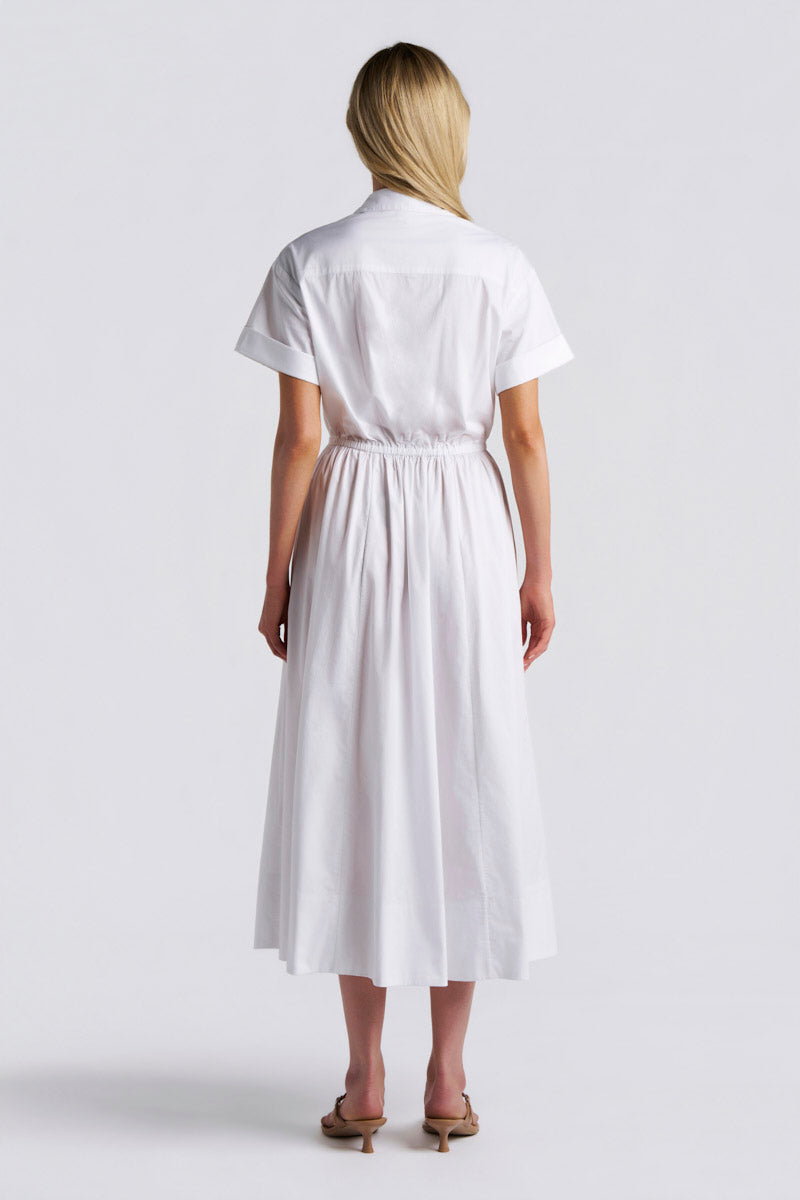 Allure | Women's Tie-Front Shirt Dress | White