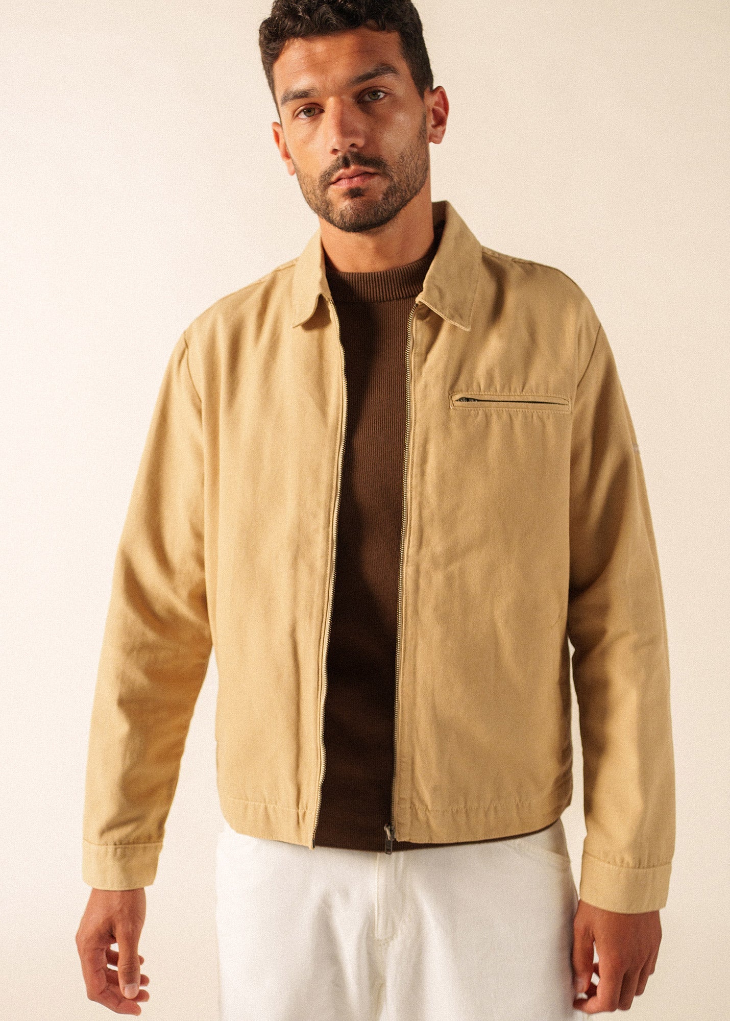 Saint James Zephyr cotton canvas jacket (SAIL CANVAS)