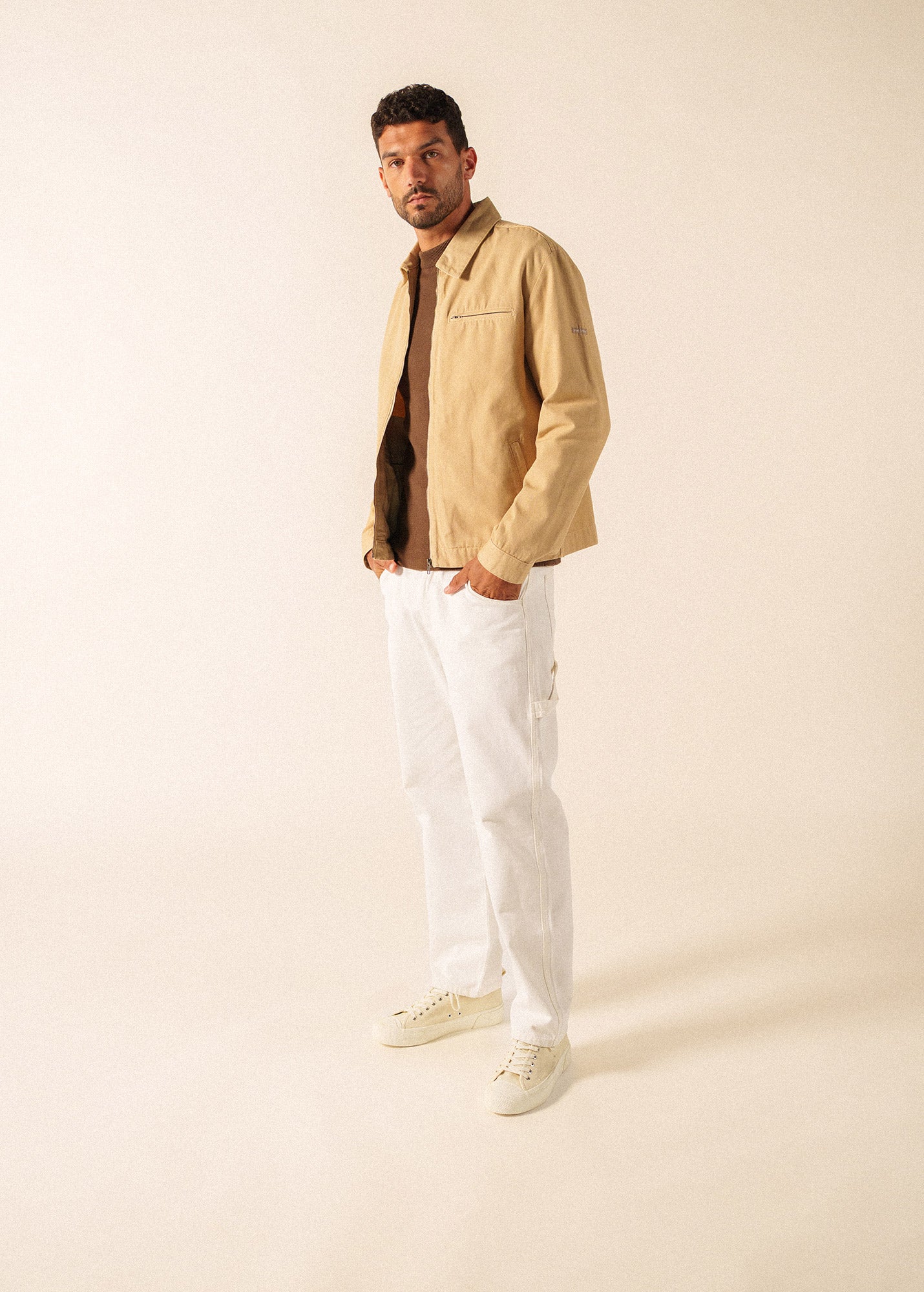 Saint James Zephyr cotton canvas jacket (SAIL CANVAS)