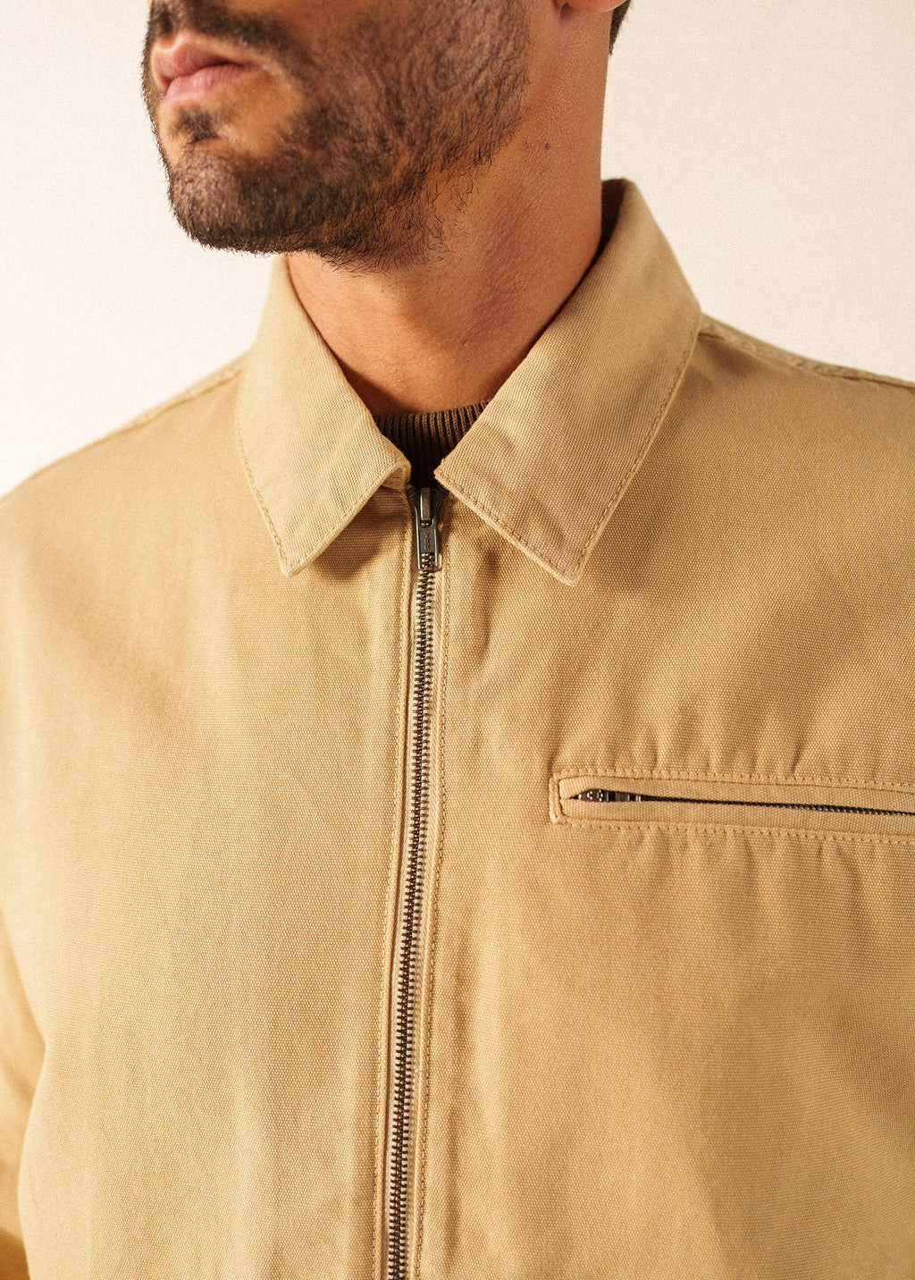Saint James Zephyr cotton canvas jacket (SAIL CANVAS)