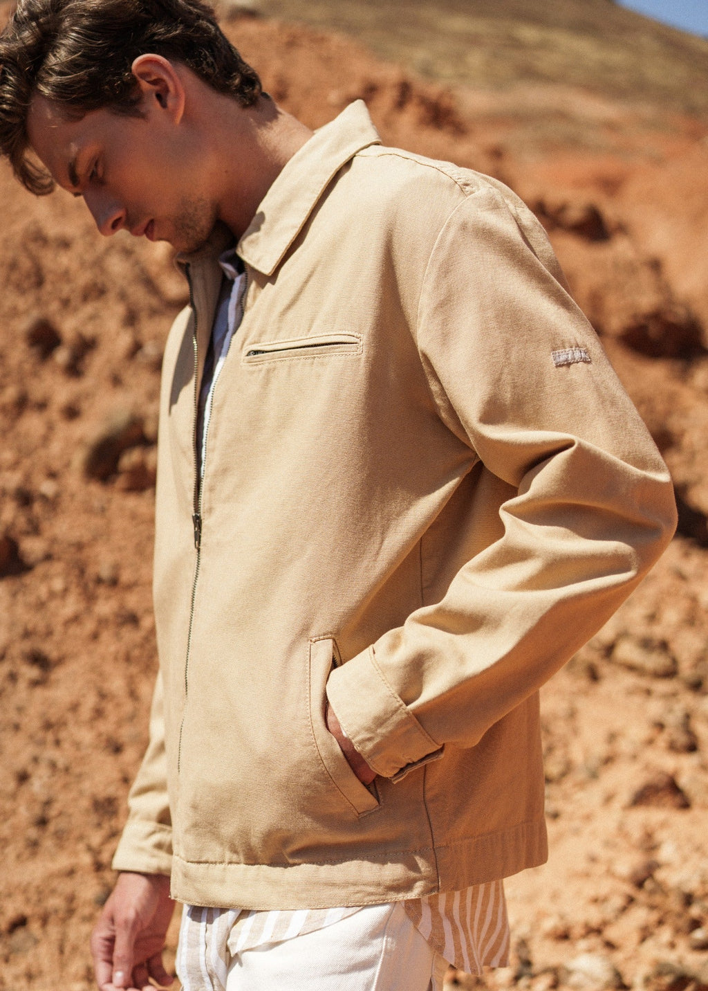 Saint James Zephyr cotton canvas jacket (SAIL CANVAS)