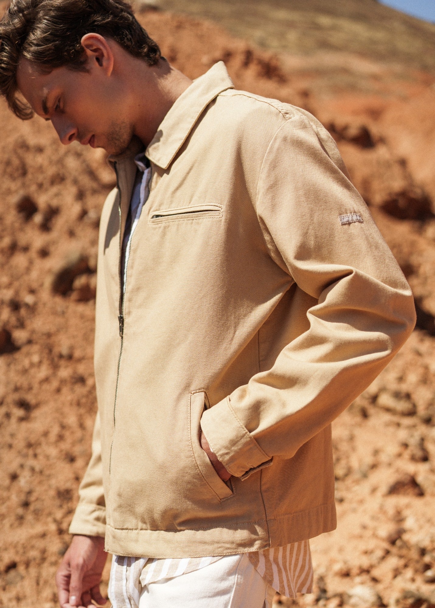 Saint James Zephyr cotton canvas jacket (SAIL CANVAS)