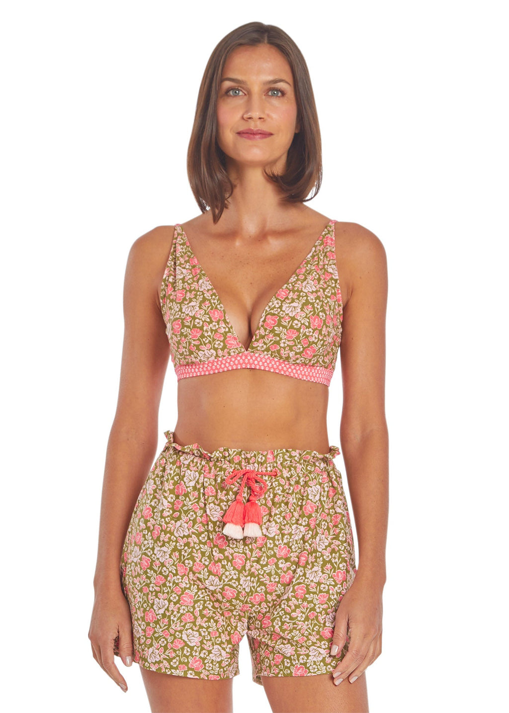 Cabana Life Jetties Beach Paperbag Waist Tassel Short