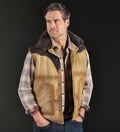 Patrick James Jayce Suede Vest, Vintage/Sand