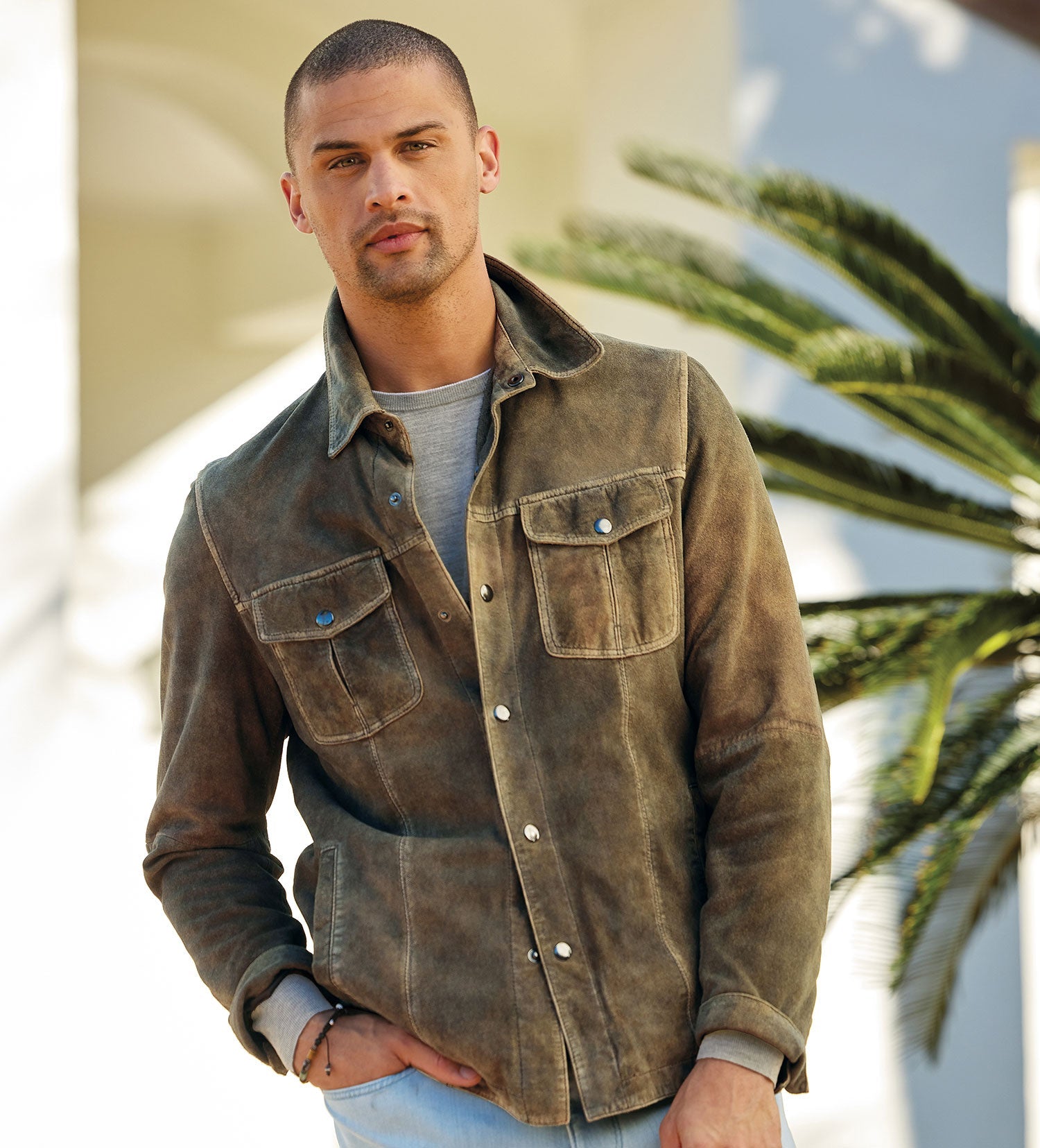Patrick James Hester Suede Shirt Jacket