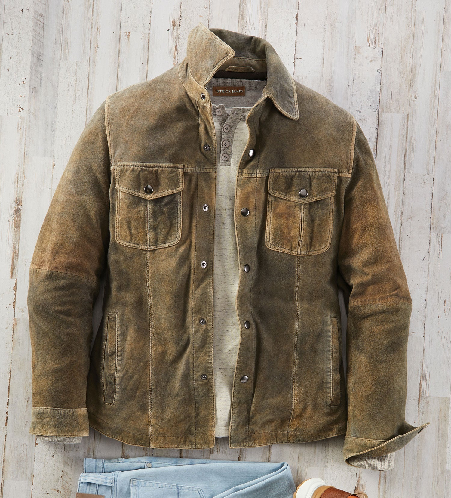 Patrick James Hester Suede Shirt Jacket