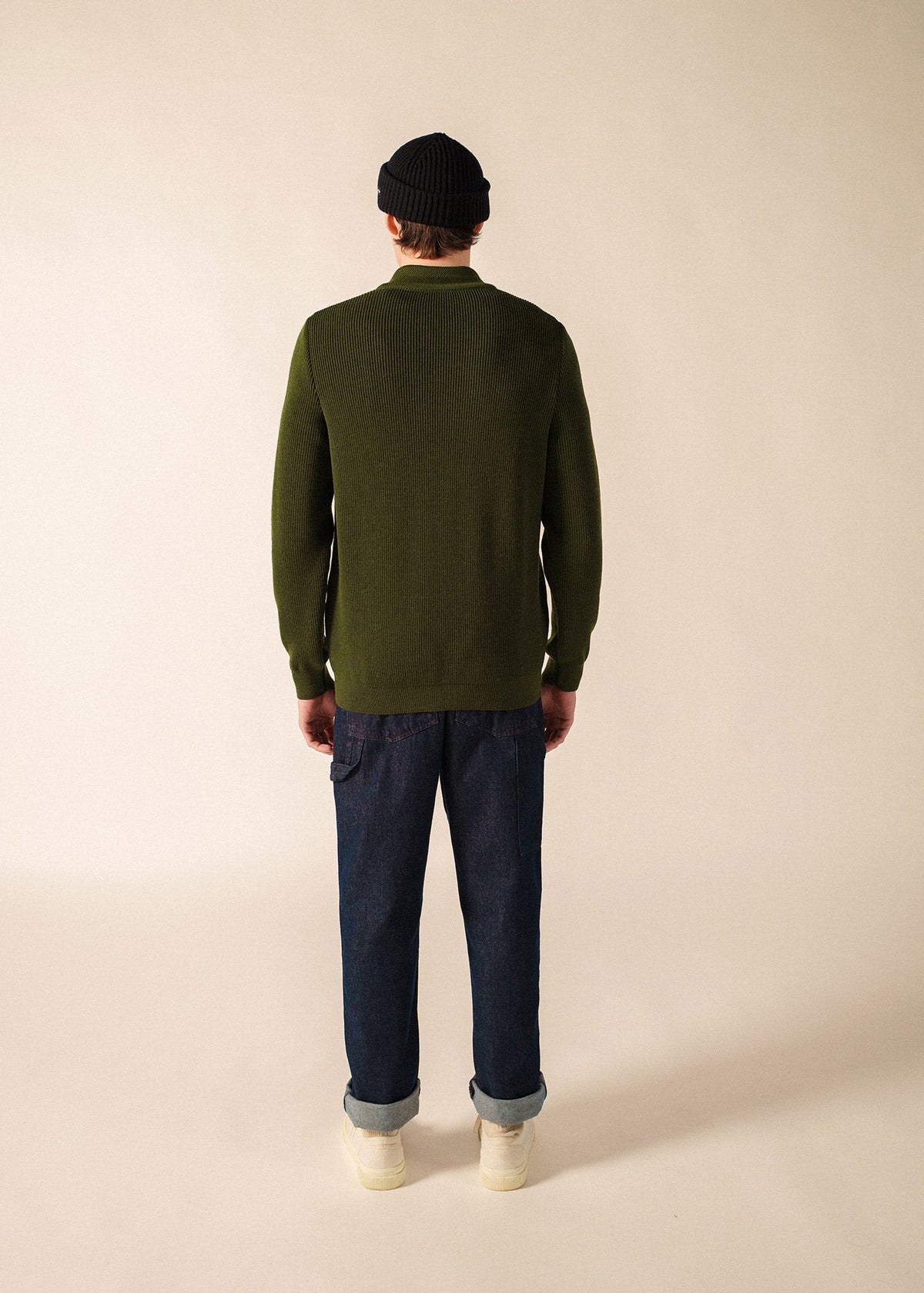 Saint James BOURBOULE Henley Sweater (MOSS GREEN)