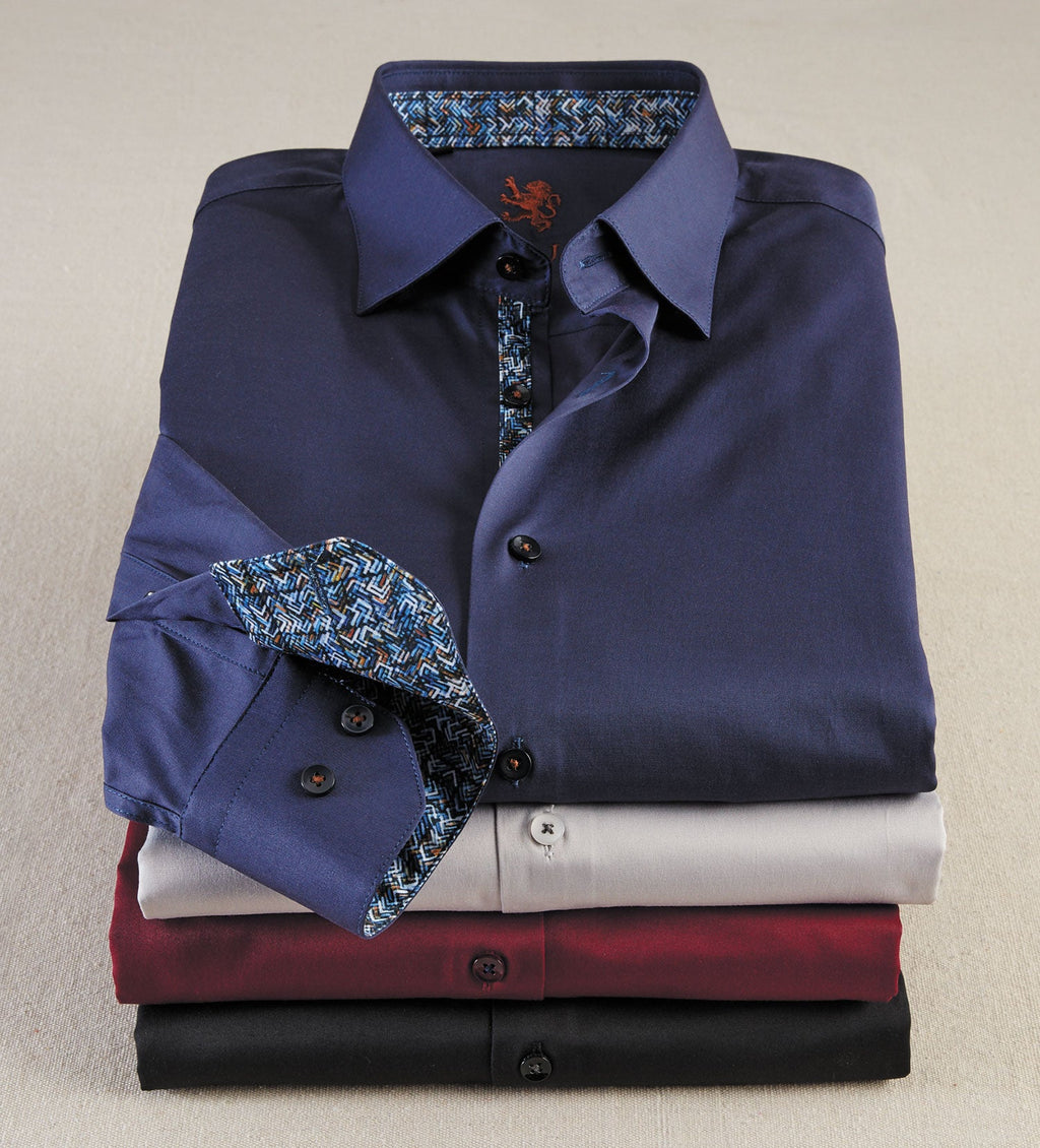 Patrick James Solid Sateen Shirt