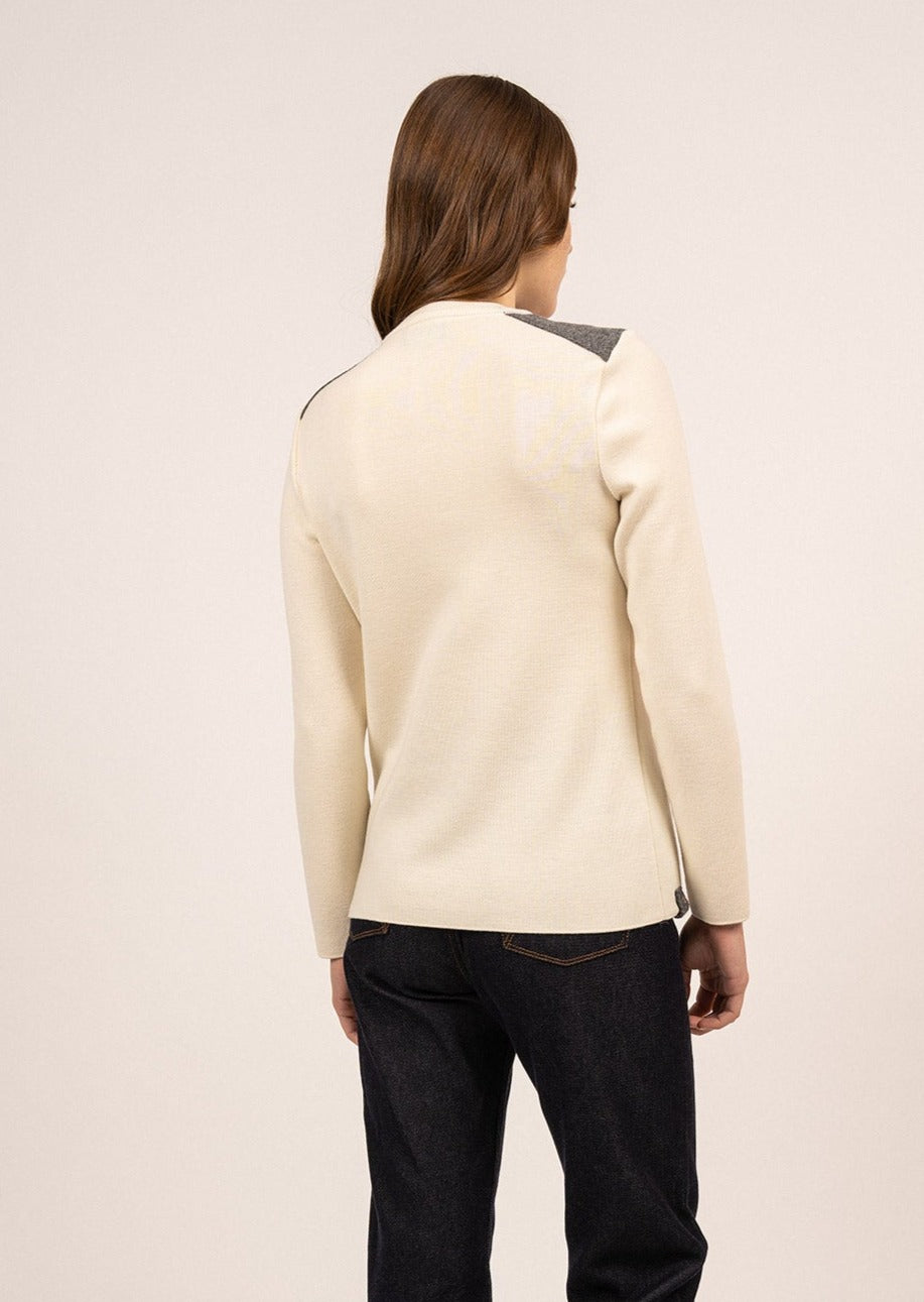 Saint James COMBE ARPIN - Wool Breton Sweater for Women (IVORY)