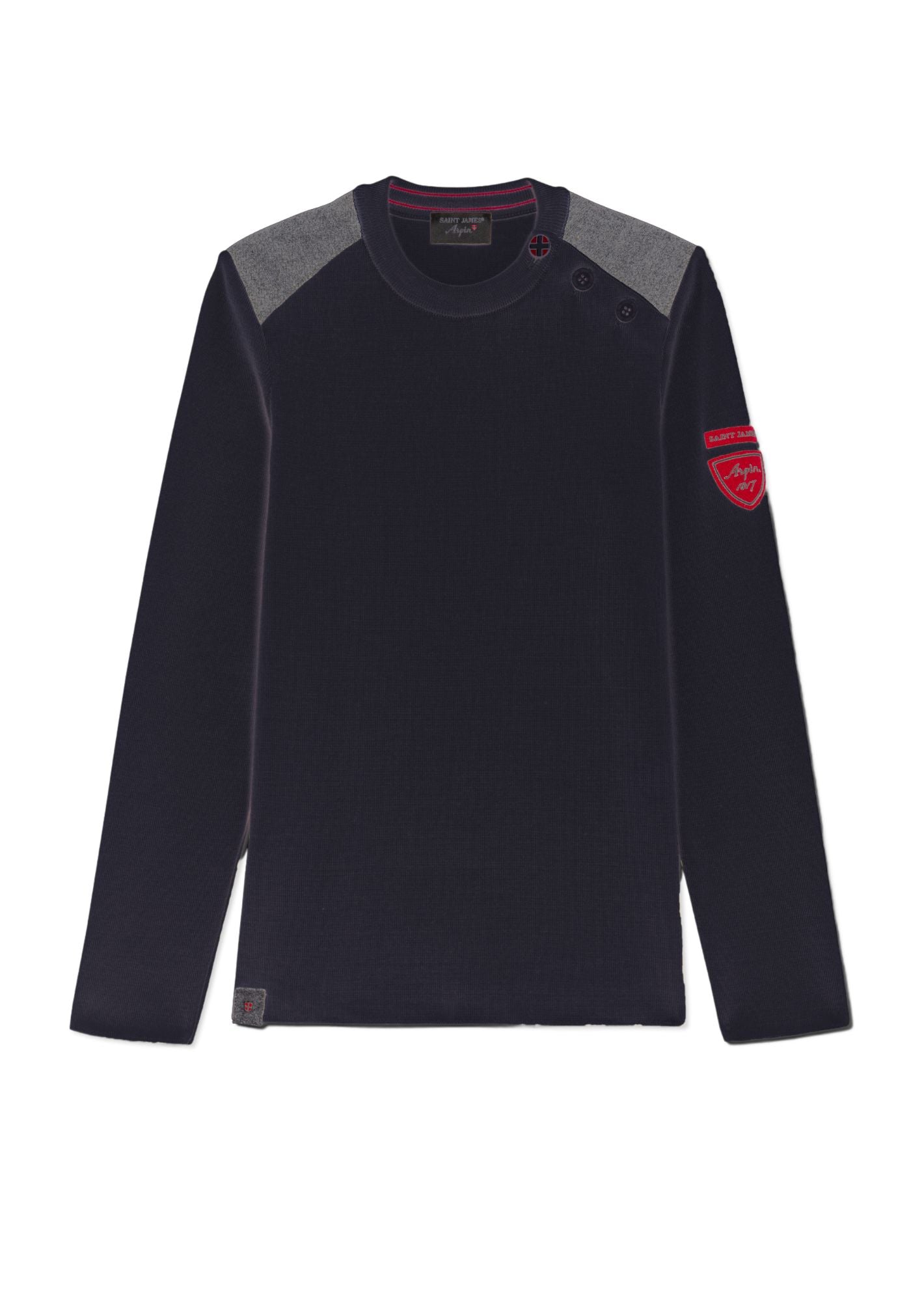 Saint James COMBE ARPIN - Wool Breton Sweater for Women (NAVY)