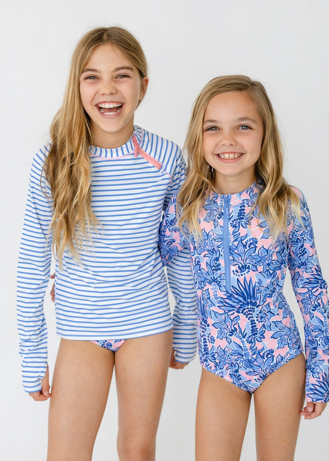 Cabana Life Girls Palm Beach Long Sleeve One-Piece