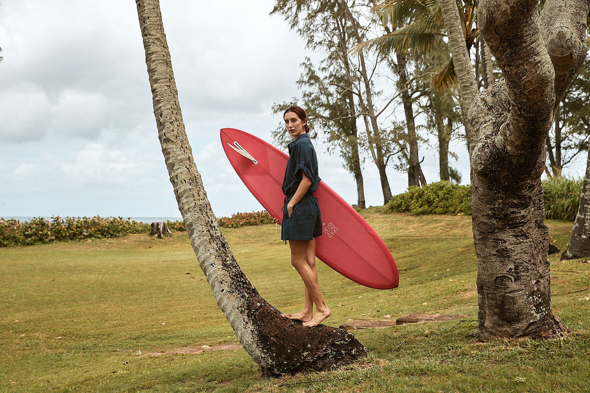 The Ansea Gauze Summer Suit - Navy