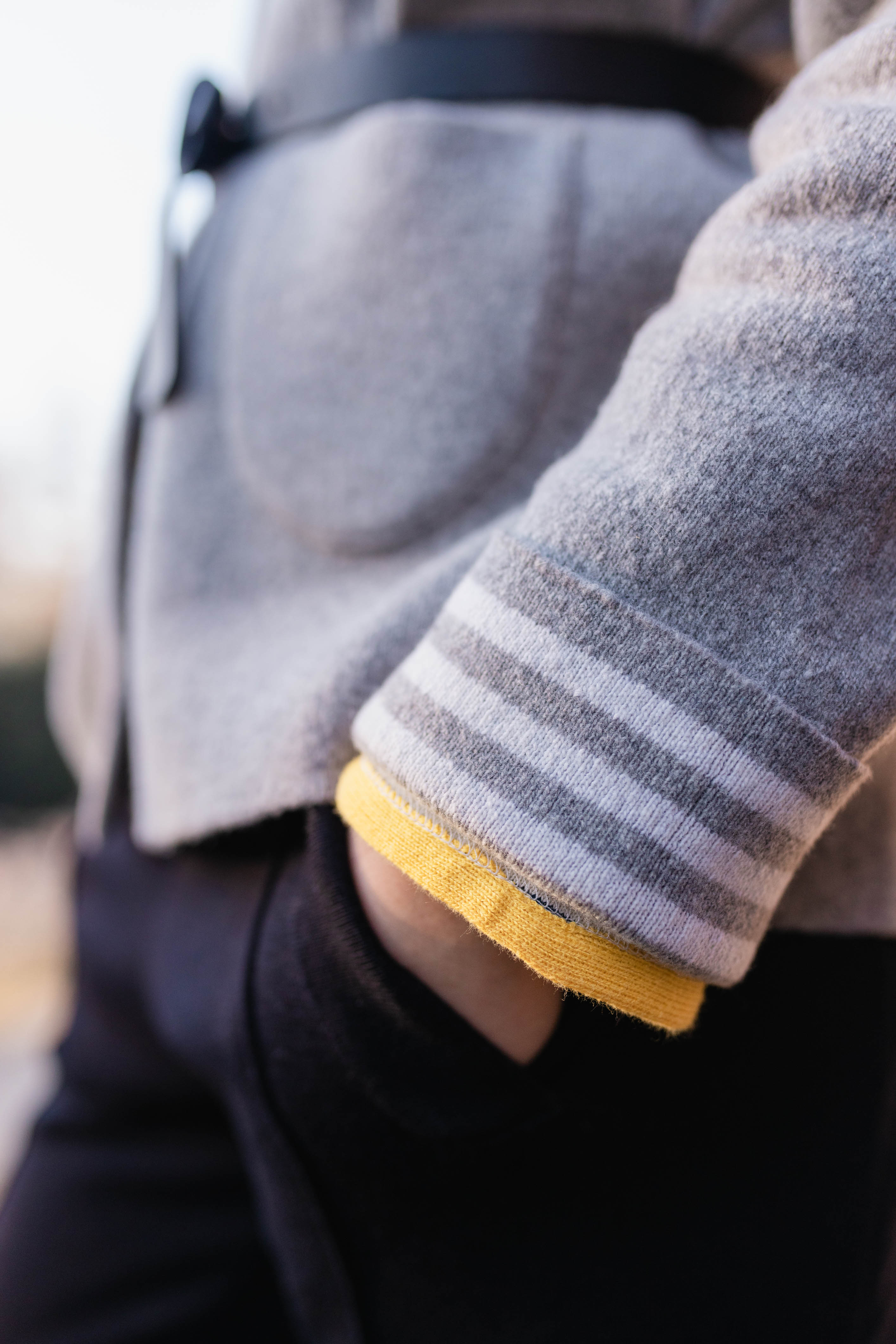 Saint James NASHVILLE - Short Buttoned Jacket with Patch Pockets for Women (LIGHT GREY / WINTER WHITE)