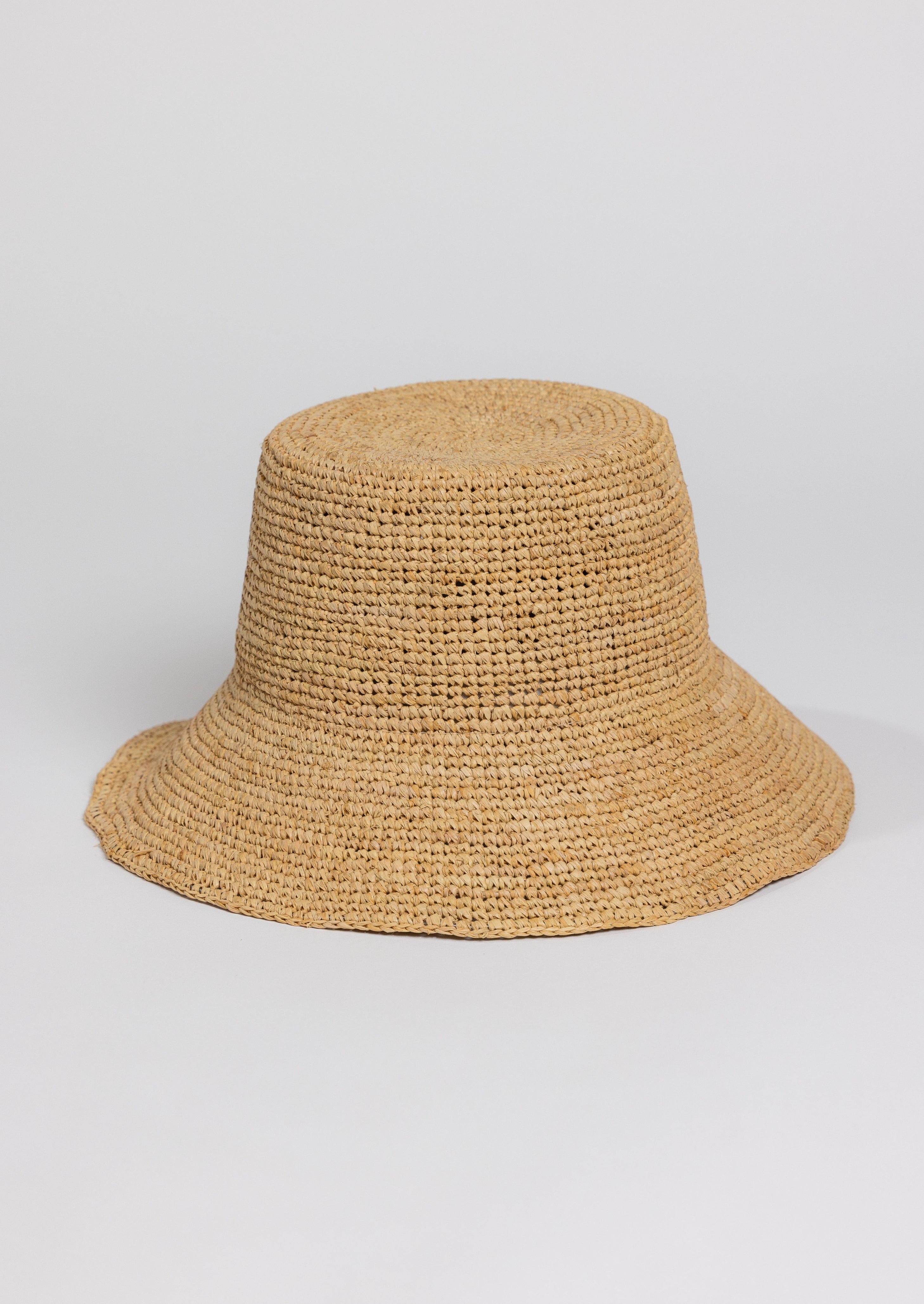 Hat Attack New York Chic Crochet Bucket Hat, Natural