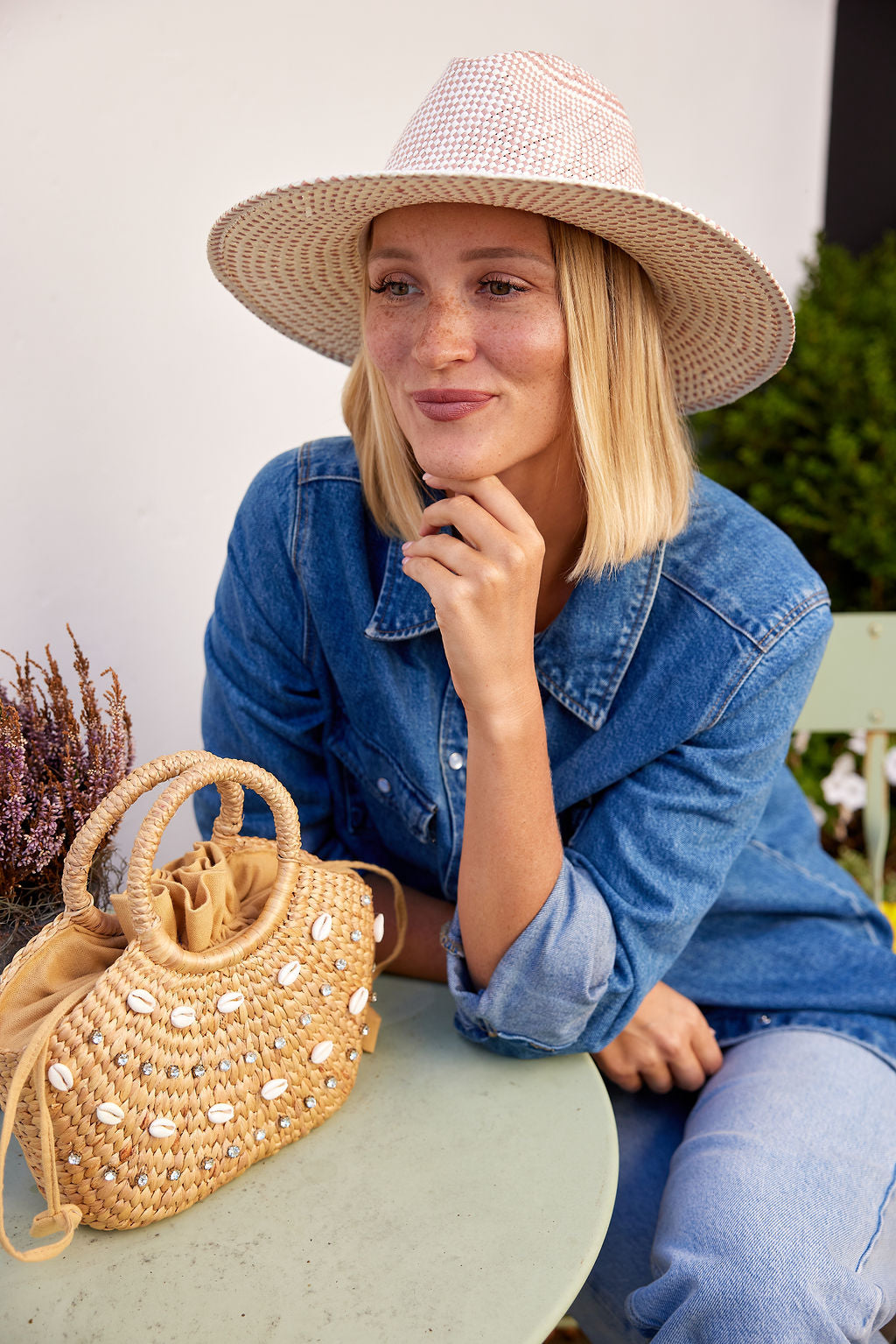 Hat Attack New York Janie Shell Bag, Natural