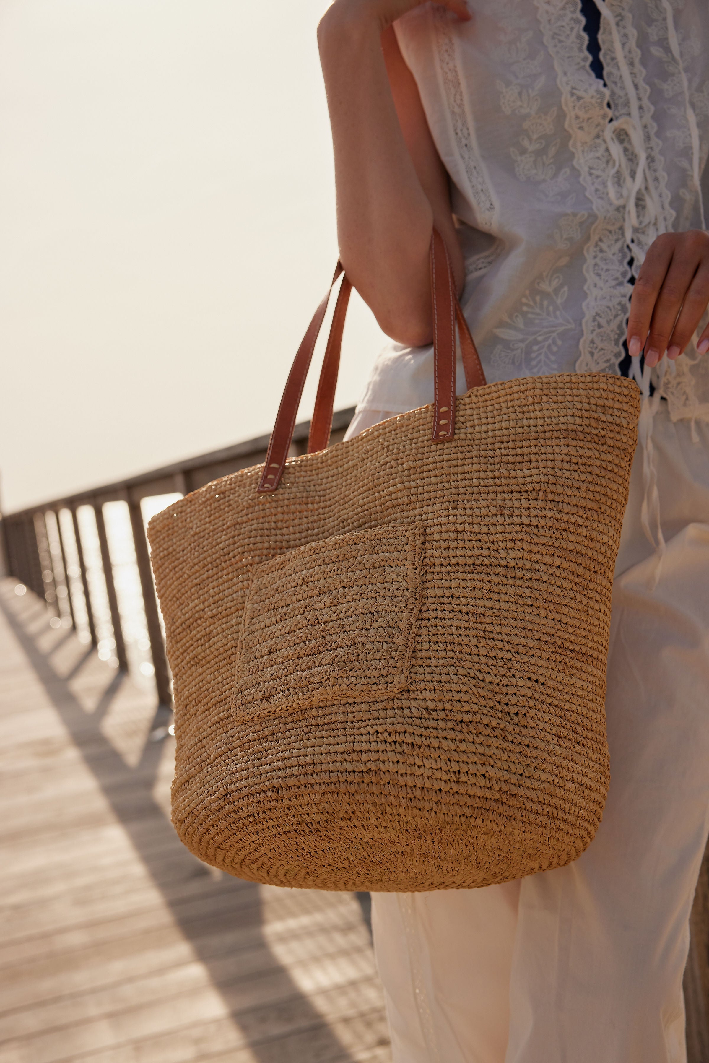 Hat Attack New York Nat Tote, Natural