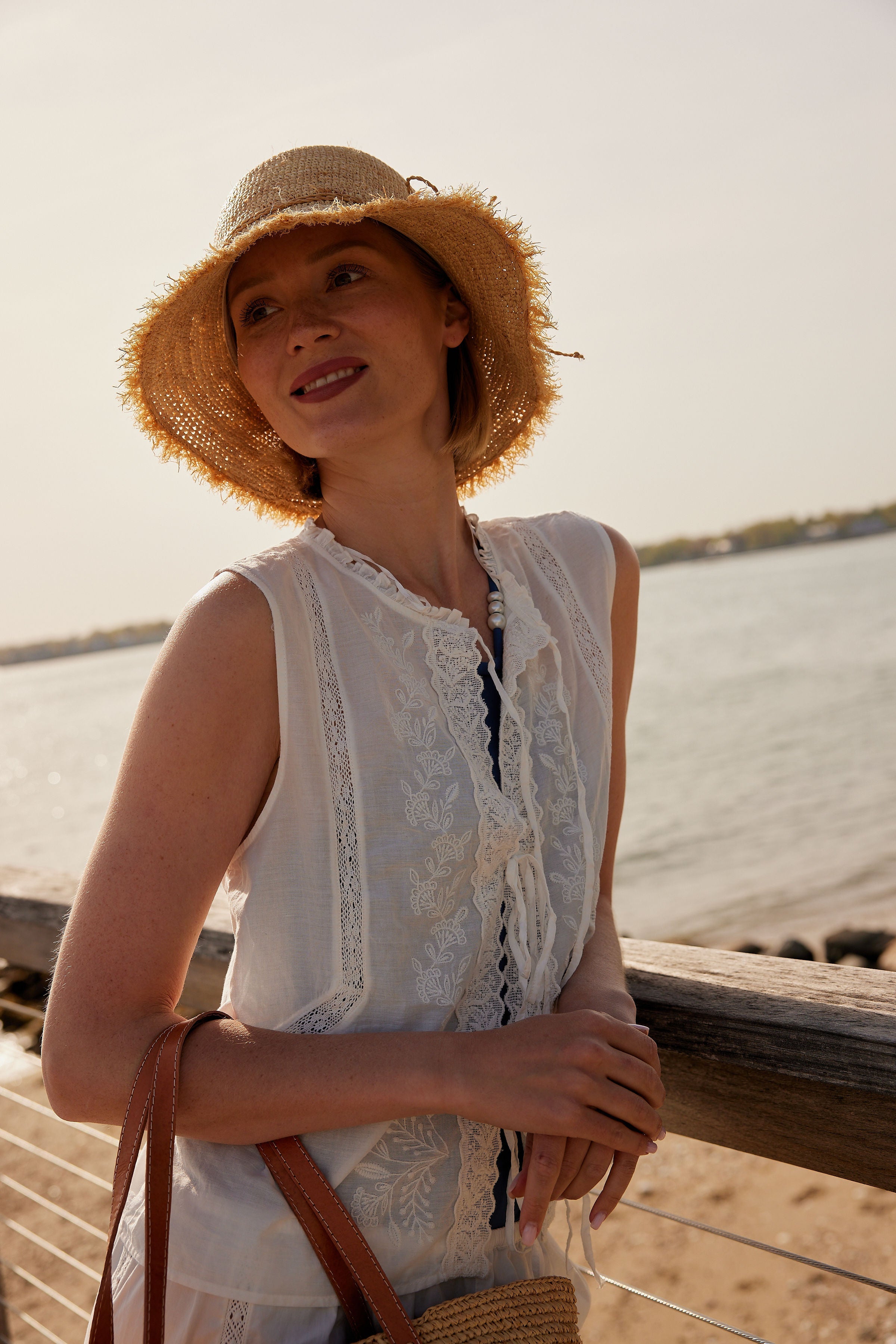 Hat Attack New York Packable Raffia Bucket Hat, Natural
