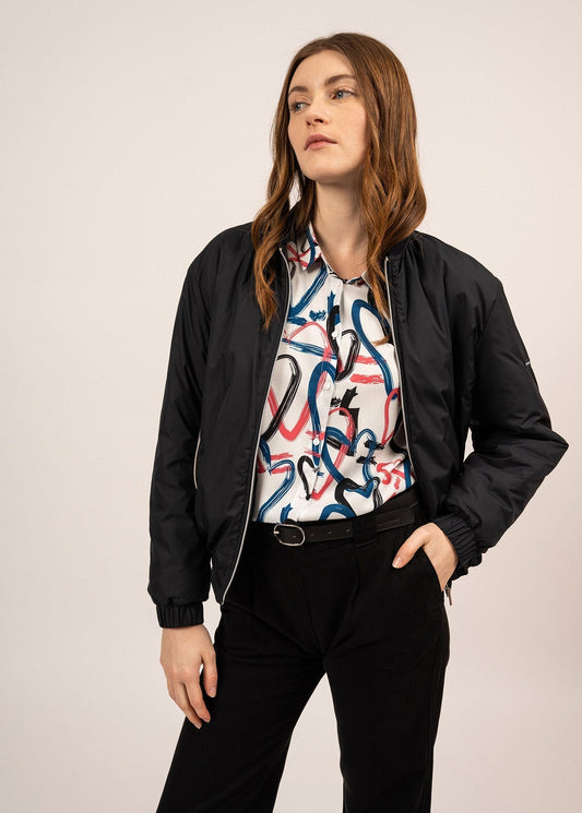 Saint James St Lydia Rainproof Bomber Jacket For Women Dark Blue