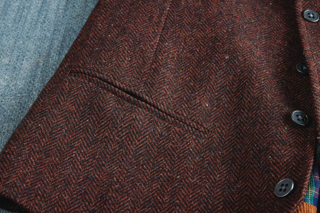 Patrick James Herringbone 5 Button Vest