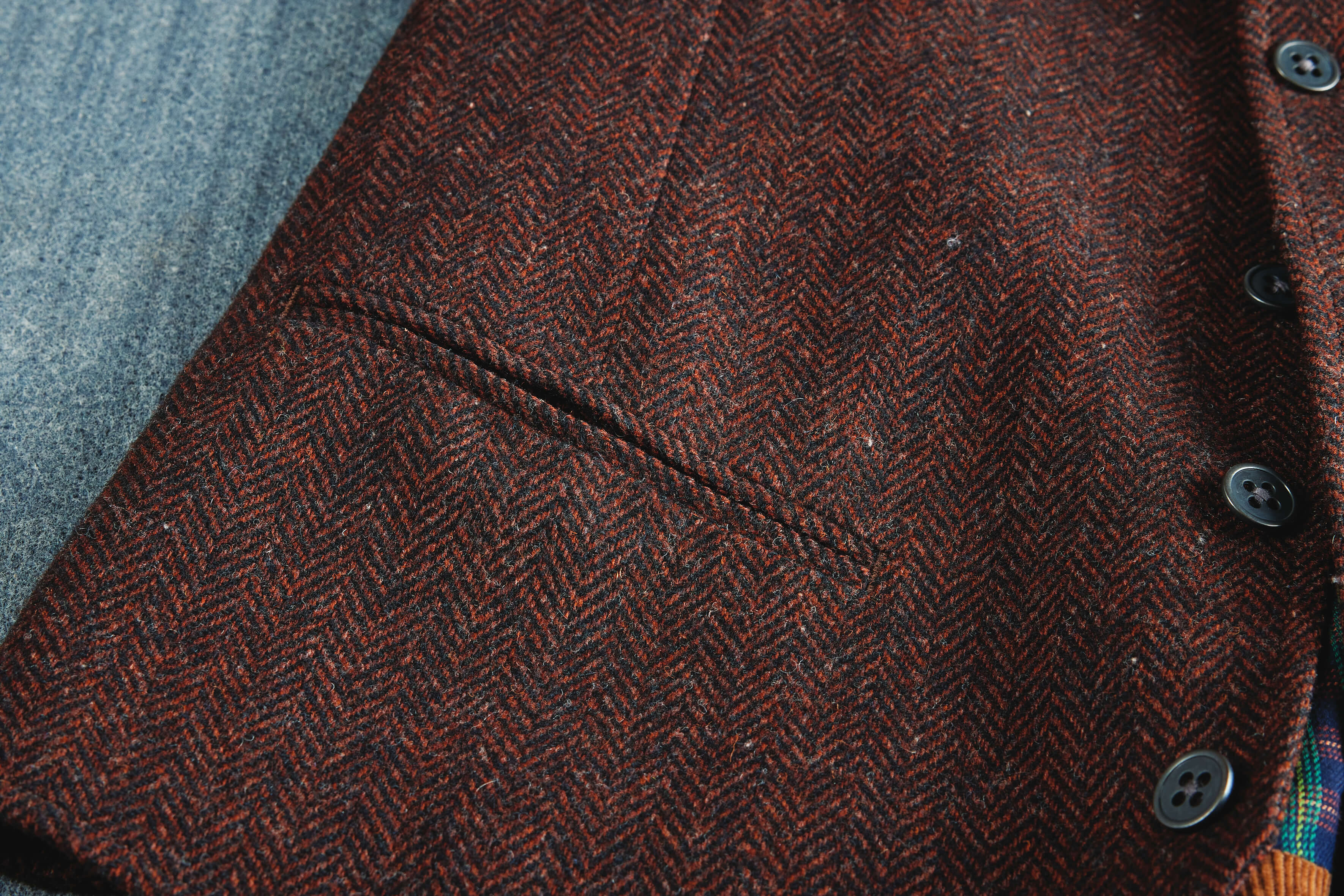 Patrick James Herringbone 5 Button Vest