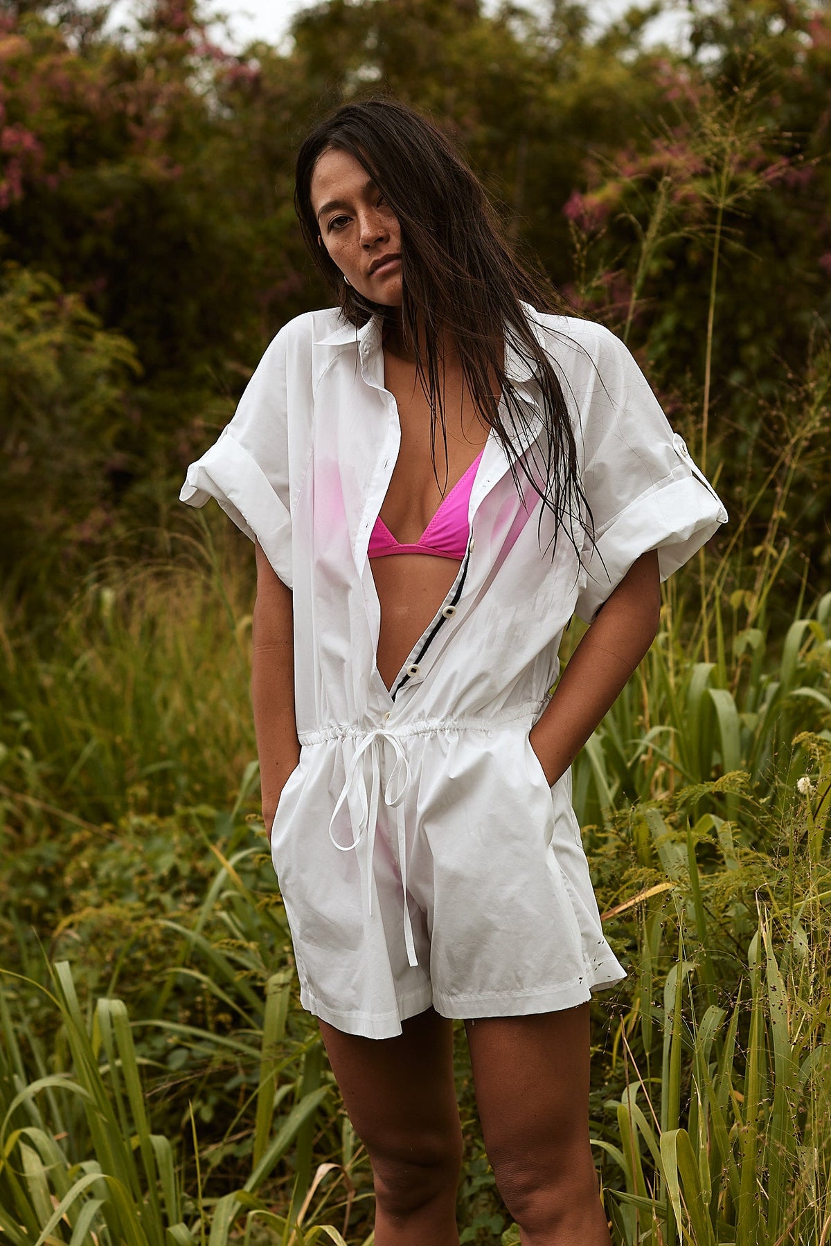 The Ansea Poplin Summer Suit - White