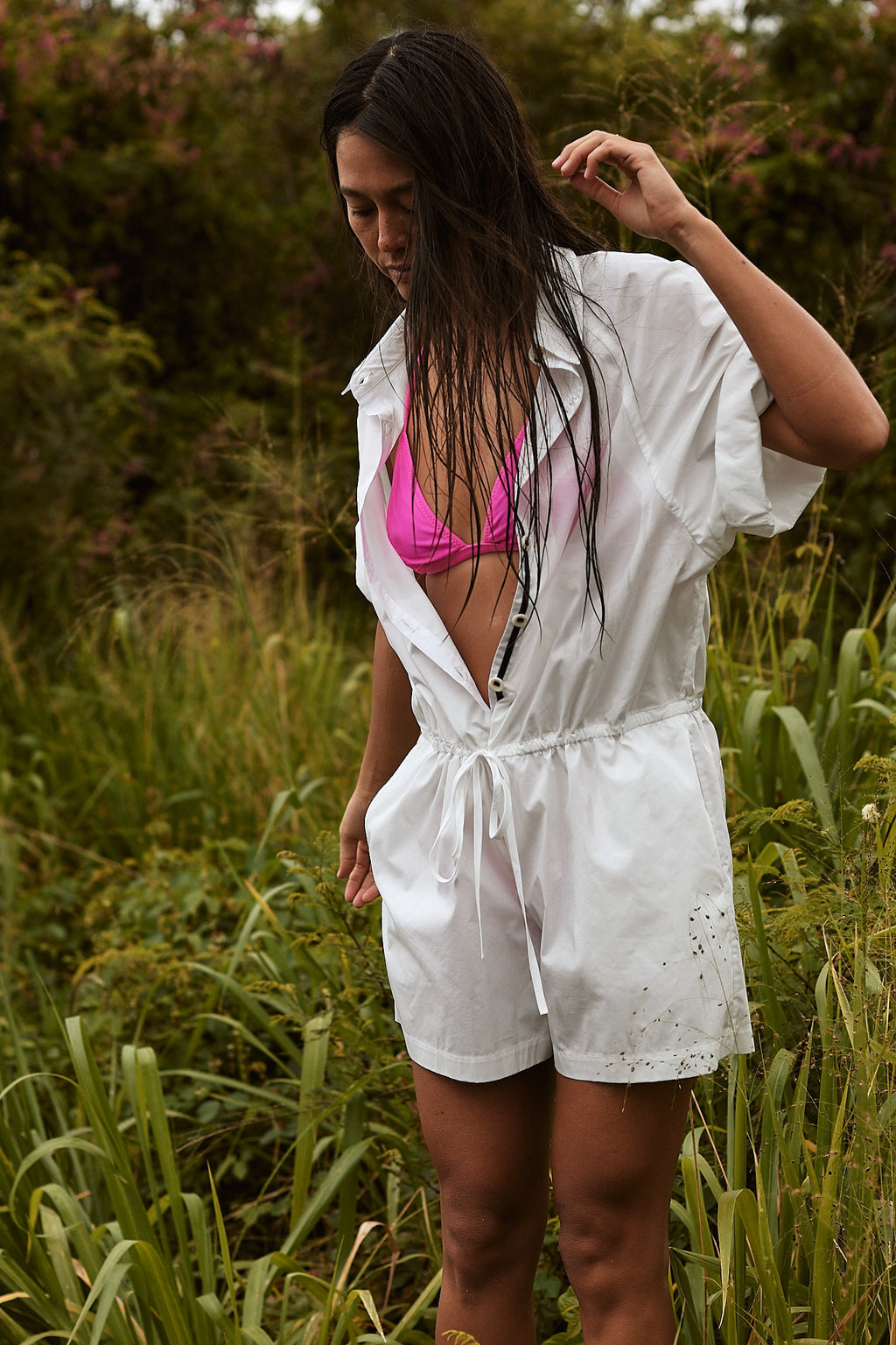 The Ansea Poplin Summer Suit - White