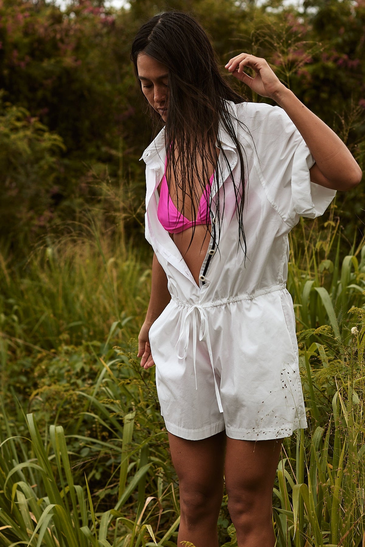 The Ansea Poplin Summer Suit - White