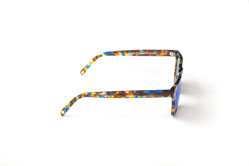 Bisous Sunglasses Sandbar 146 Tortoise Blue Mirror