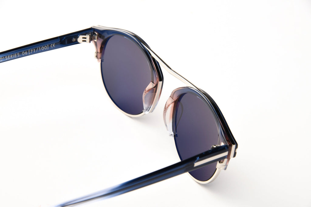 Bisous Sunglasses The Courage Blue Red Gradient