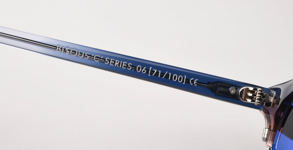 Bisous Sunglasses The Courage Blue Red Gradient
