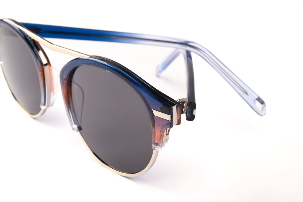 Bisous Sunglasses The Courage Blue Red Gradient