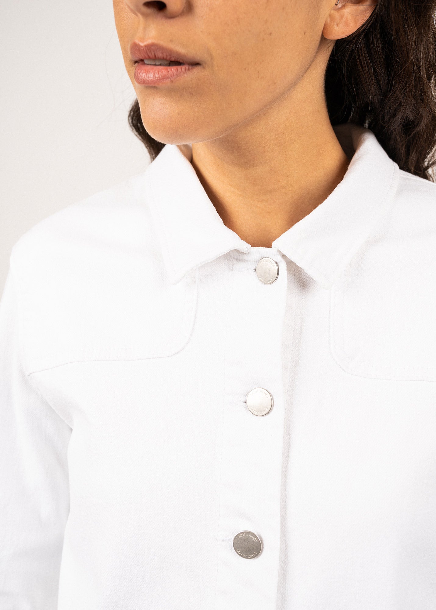 Saint James ST TEA - Jacket in Lightweigth Cotton Canvas for Women (WHITE)