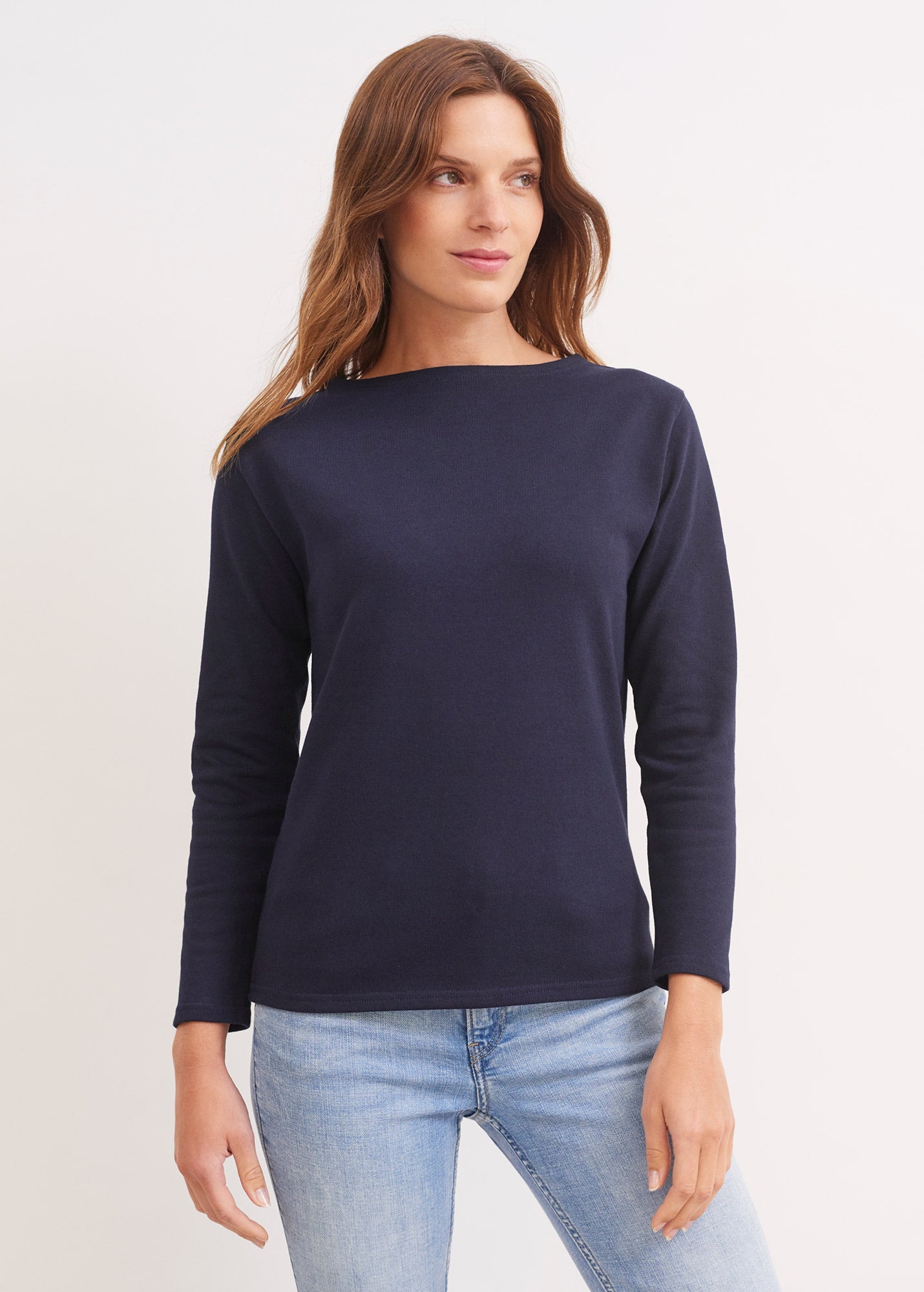 Saint James GUILDO - Boat Neck Breton Shirt Heavyweight Cotton | Unisex Fit (NAVY)