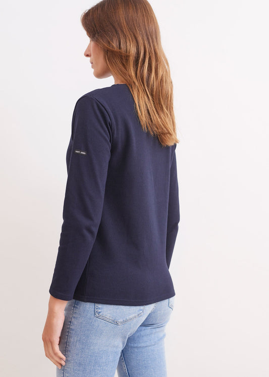 Saint James Guildo Boat Neck Breton Shirt Heavyweight Cotton Unisex Fit Navy