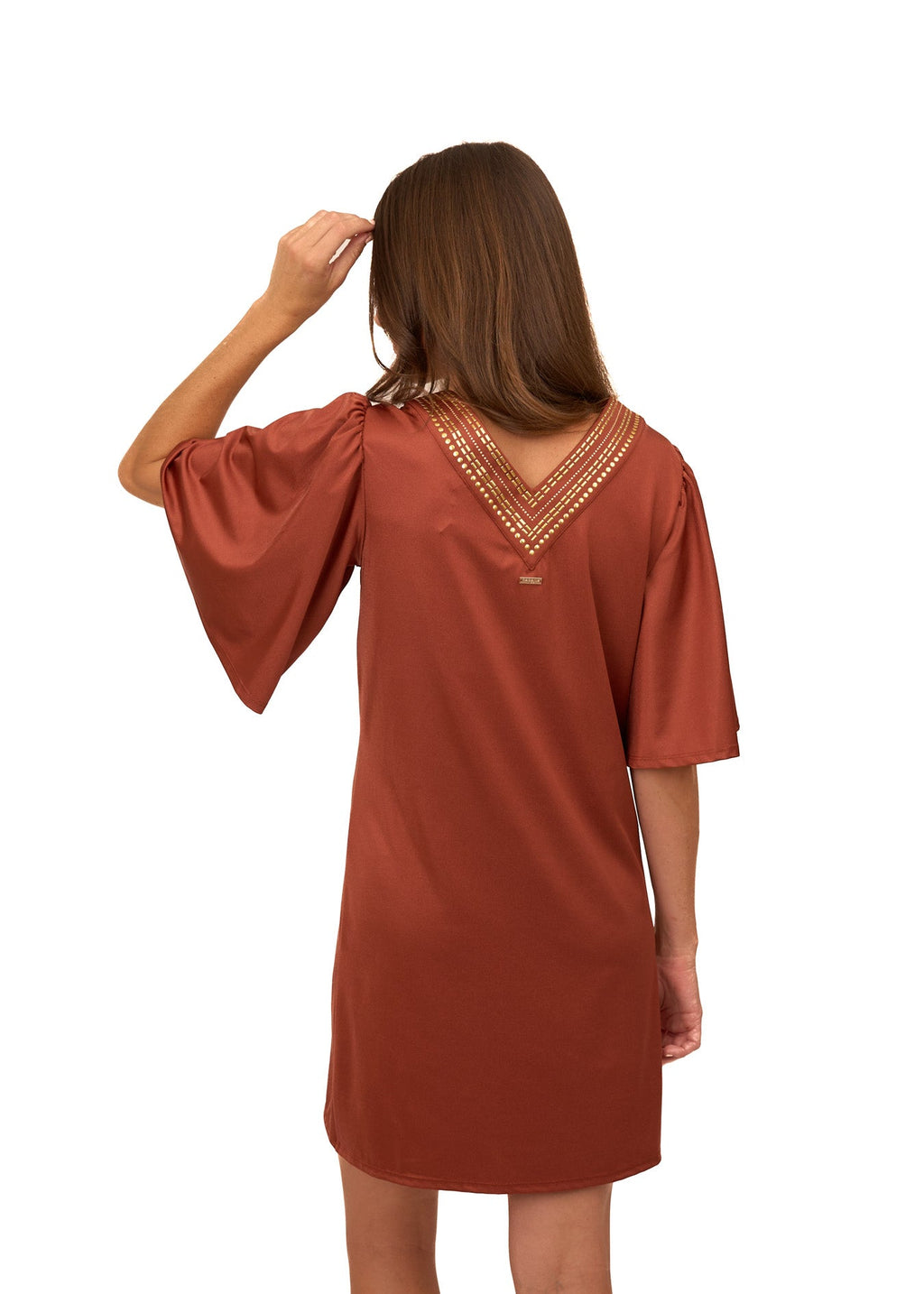 Cabana Life Flutter Sleeve Shift Dress, Copper
