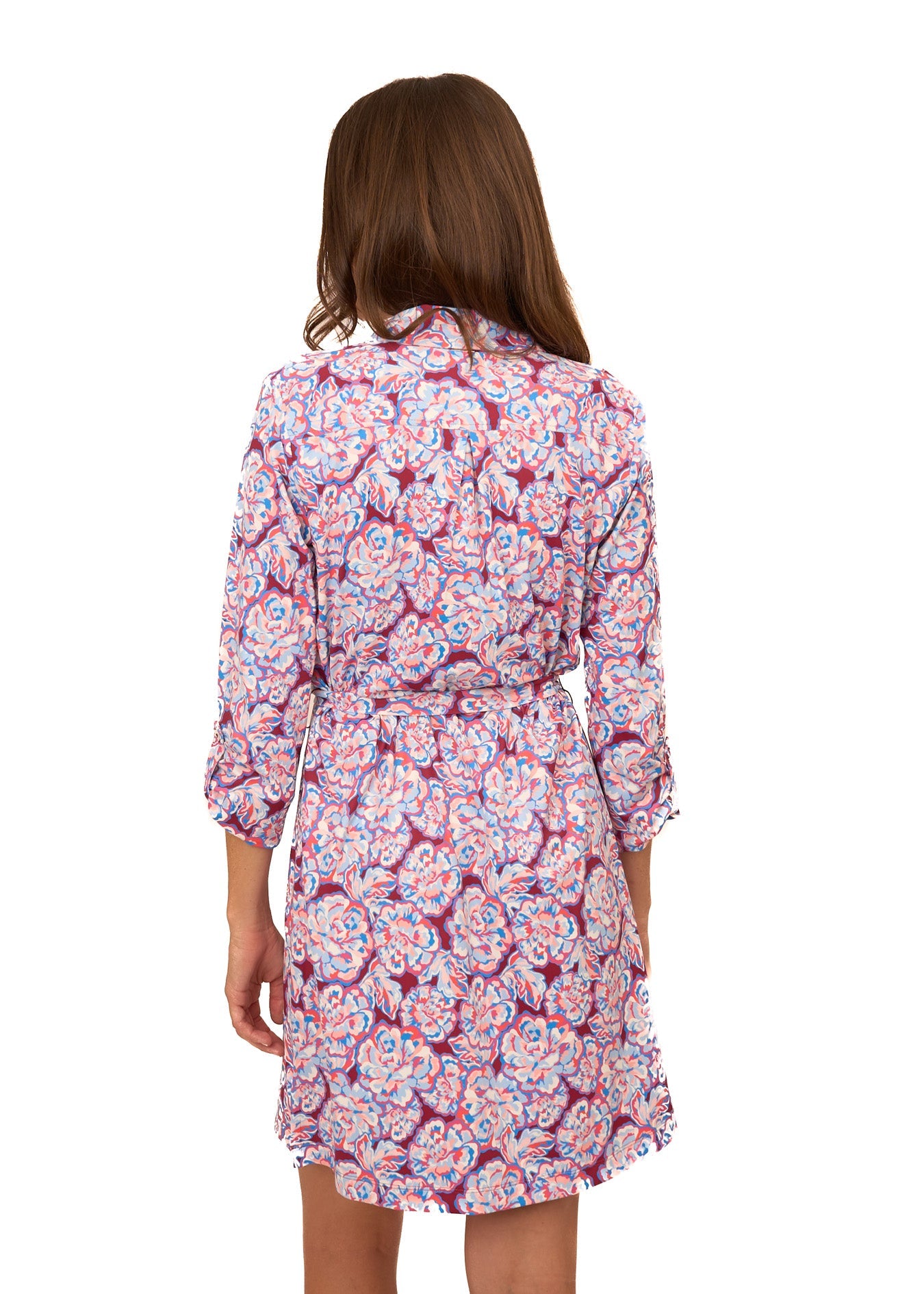 Cabana Life Camden Peony Button Down Shirt Dress