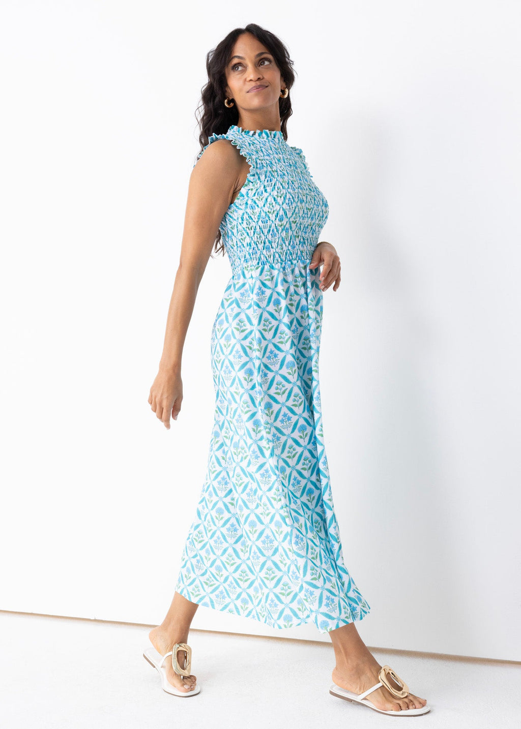 Cabana Life Rosemary Beach Smocked Maxi Dress