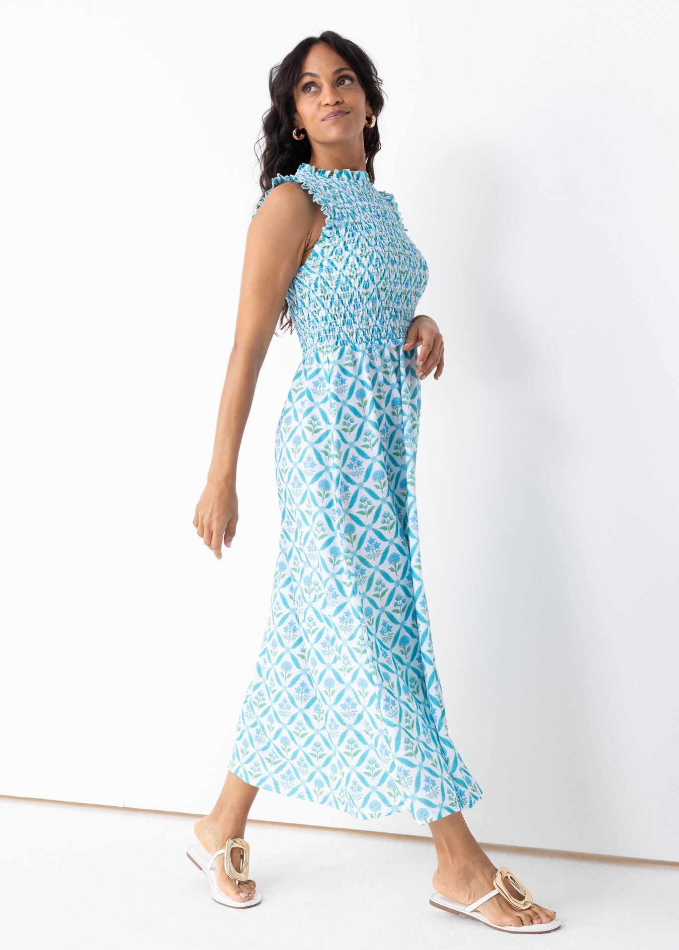 Cabana Life Rosemary Beach Smocked Maxi Dress