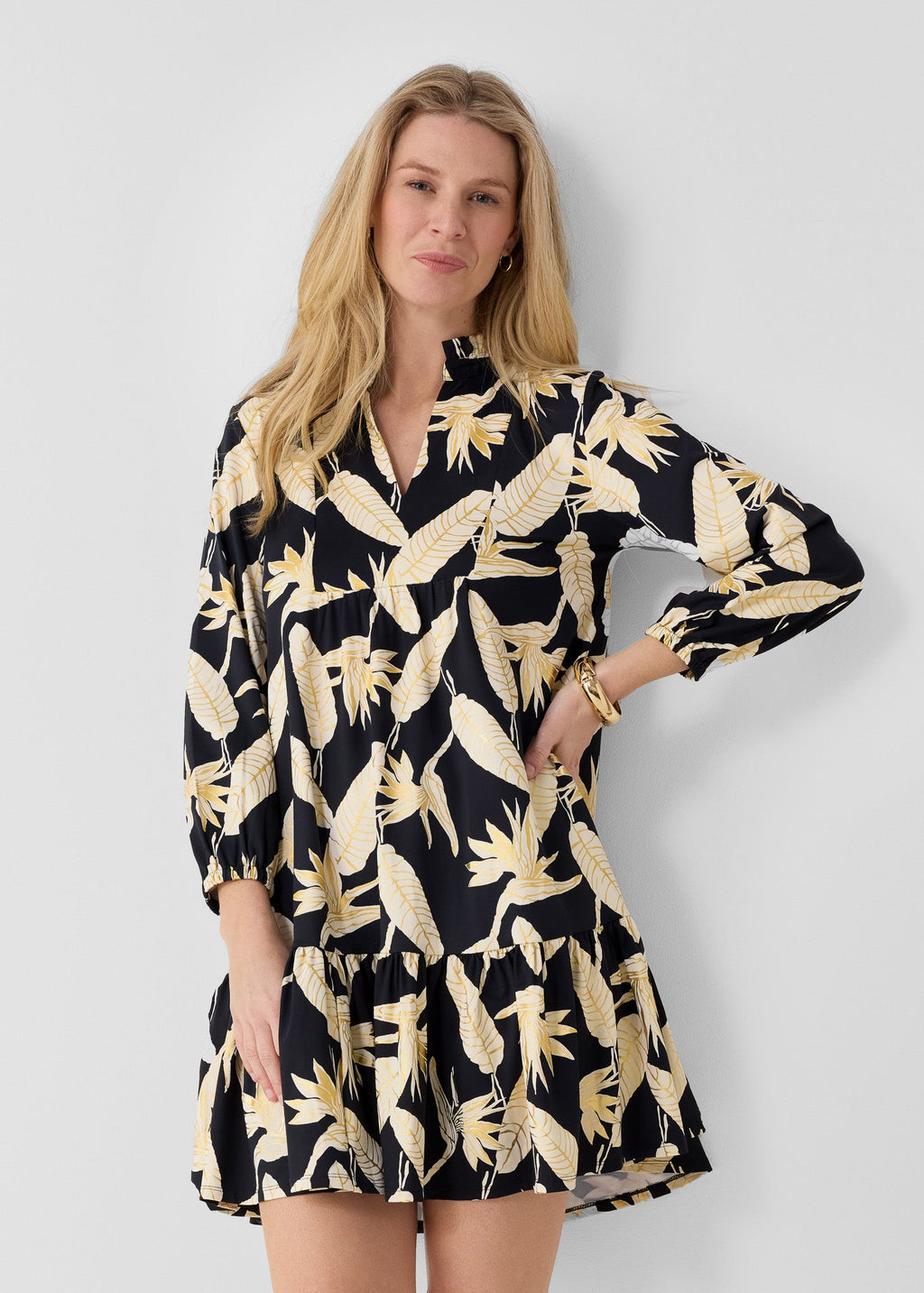 Cabana Life Paradise Relaxed Dress, Black Metallic