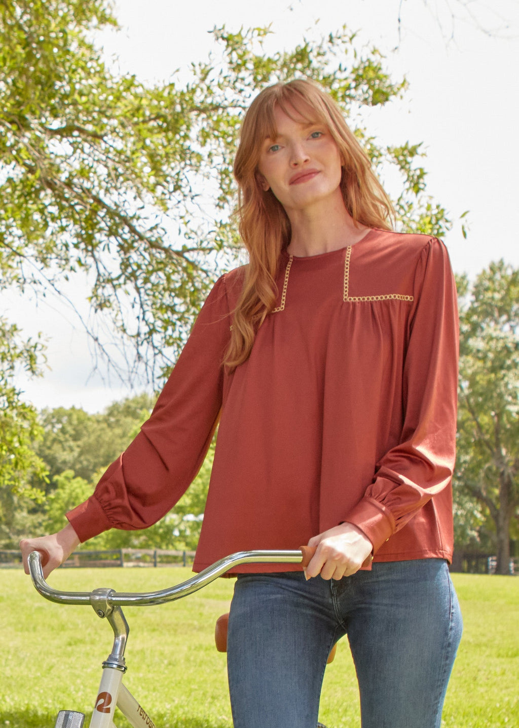 Cabana Life Long Sleeve Top, Copper