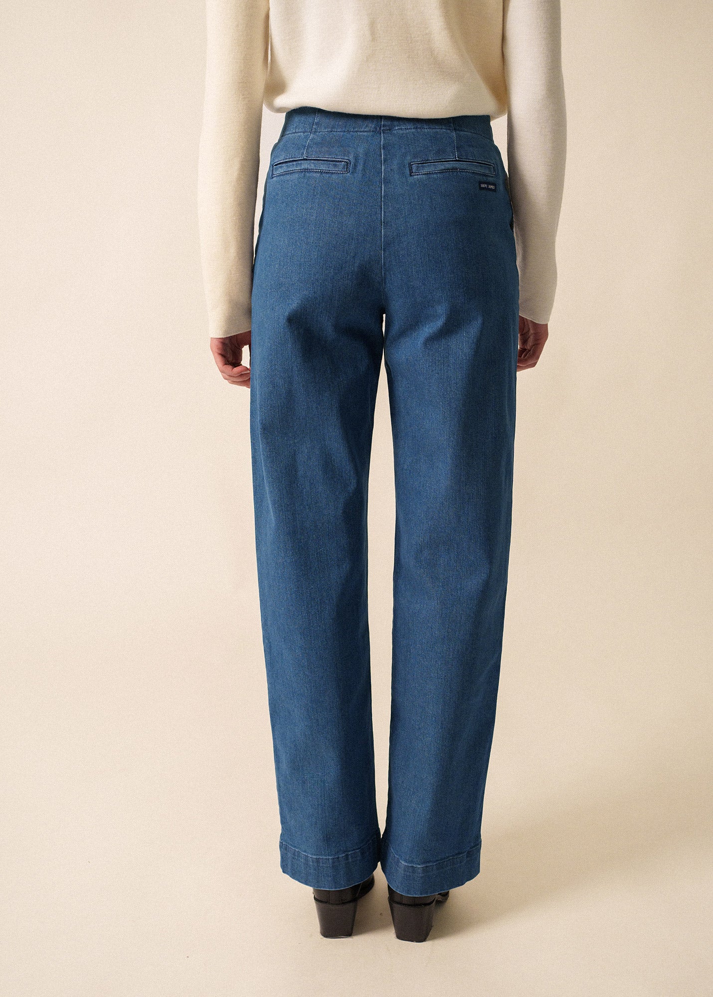 Saint James TORIE - Wide-Leg High Waist Jeans (DENIM)