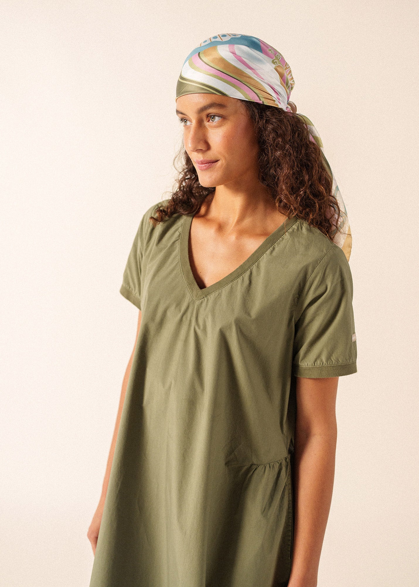 Seabed print square scarf (ACCALMIE)