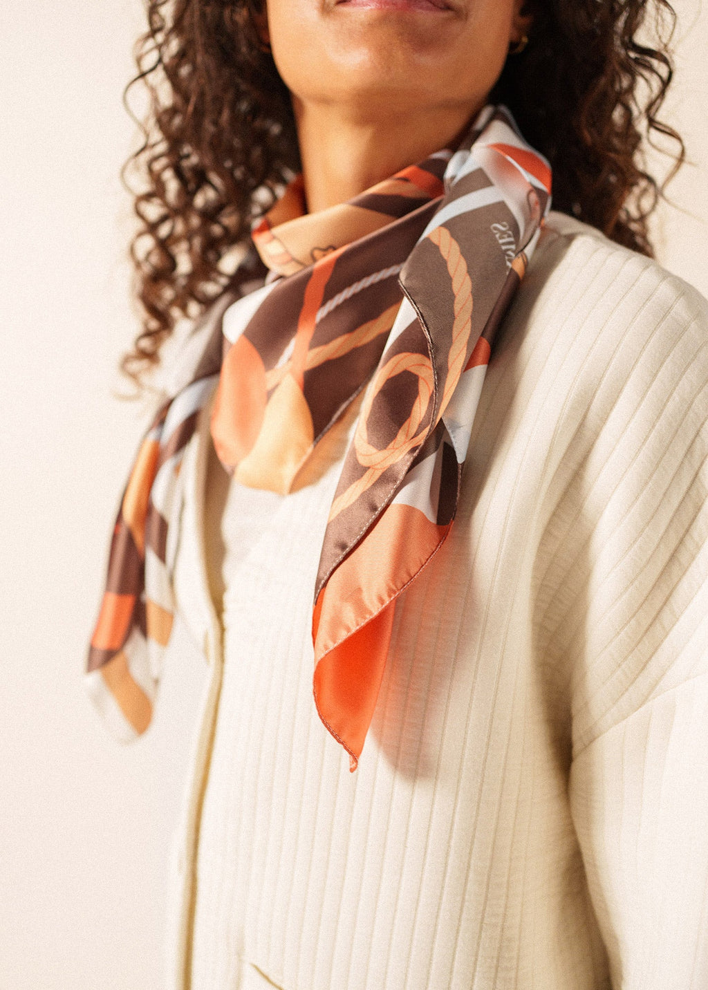 Saint James Seabed print square scarf (INTERWOVEN EARTH)