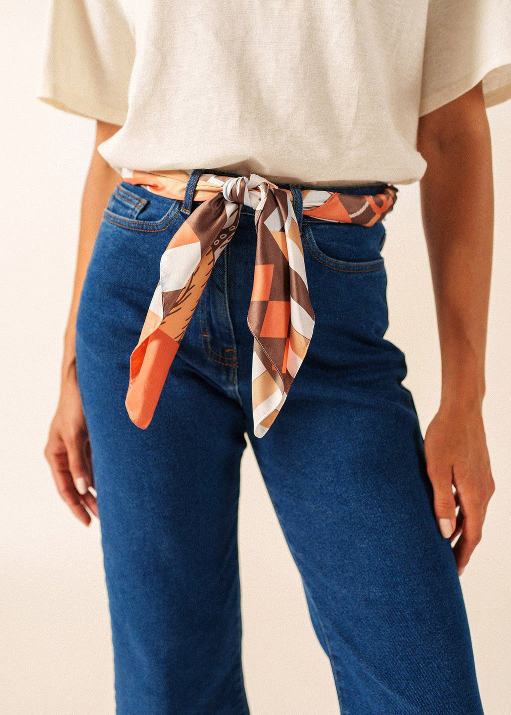 Saint James Seabed print square scarf (INTERWOVEN EARTH)