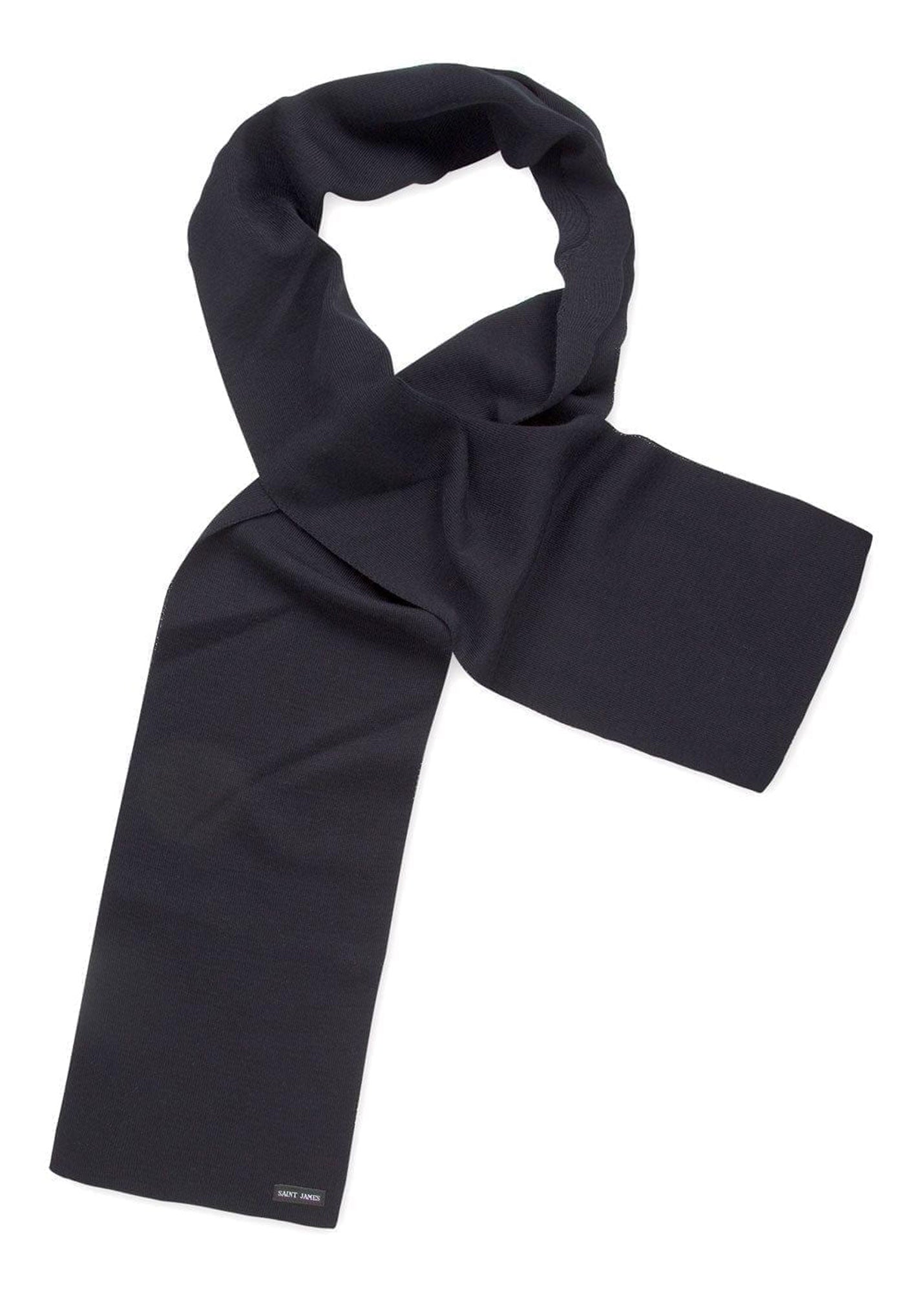 Saint James DUGUAY - Solid Scarf in Comfortable Wool Blend (NAVY)