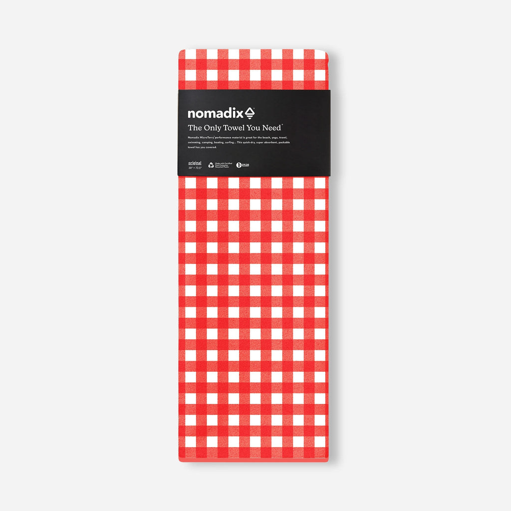 Nomadix Original Towel: Gingham Red