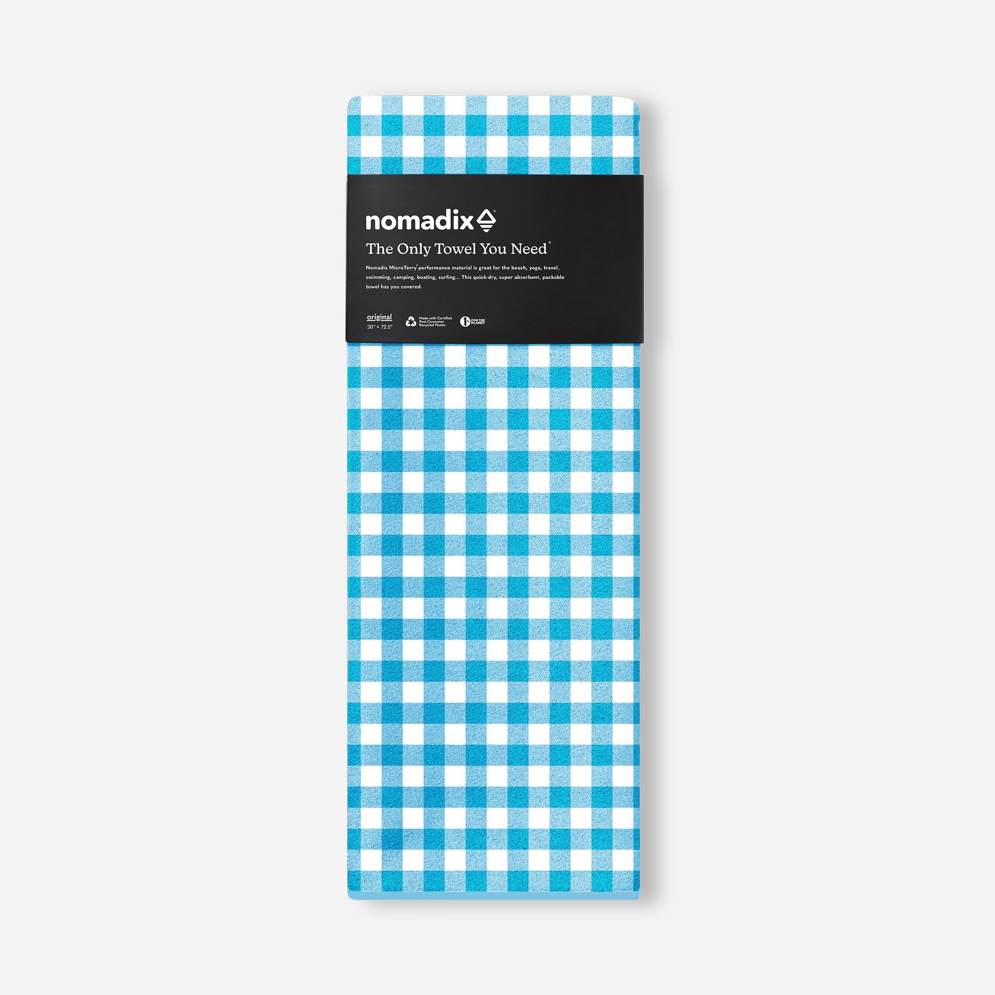 Nomadix Original Towel: Gingham Sky Blue