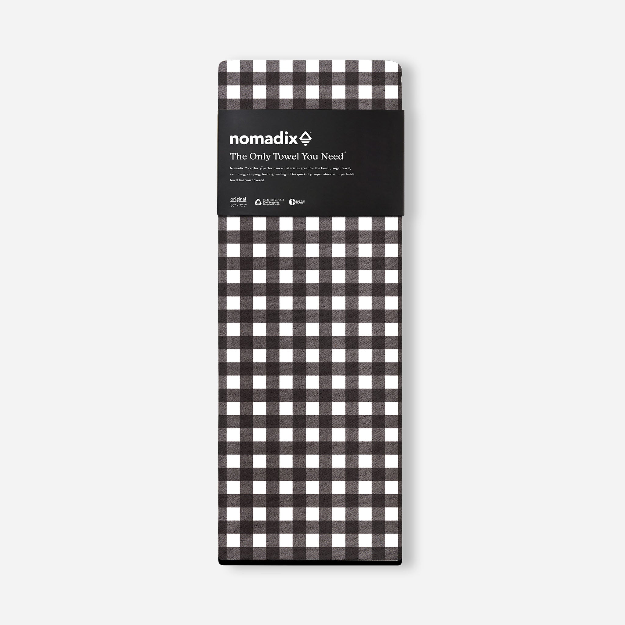 Nomadix Original Towel: Gingham Black